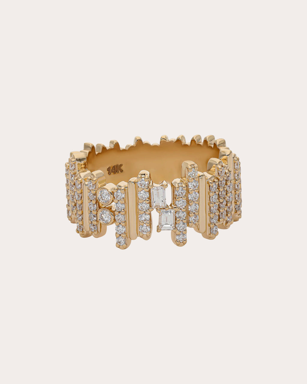 Diamond & 14k Gold Ethereal Cascade Ring