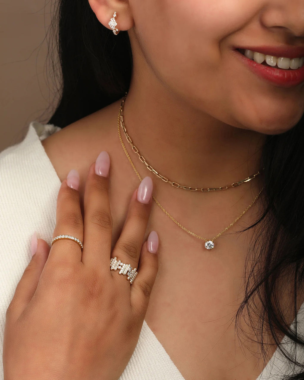 Diamond & 14k Gold Ethereal Cascade Ring