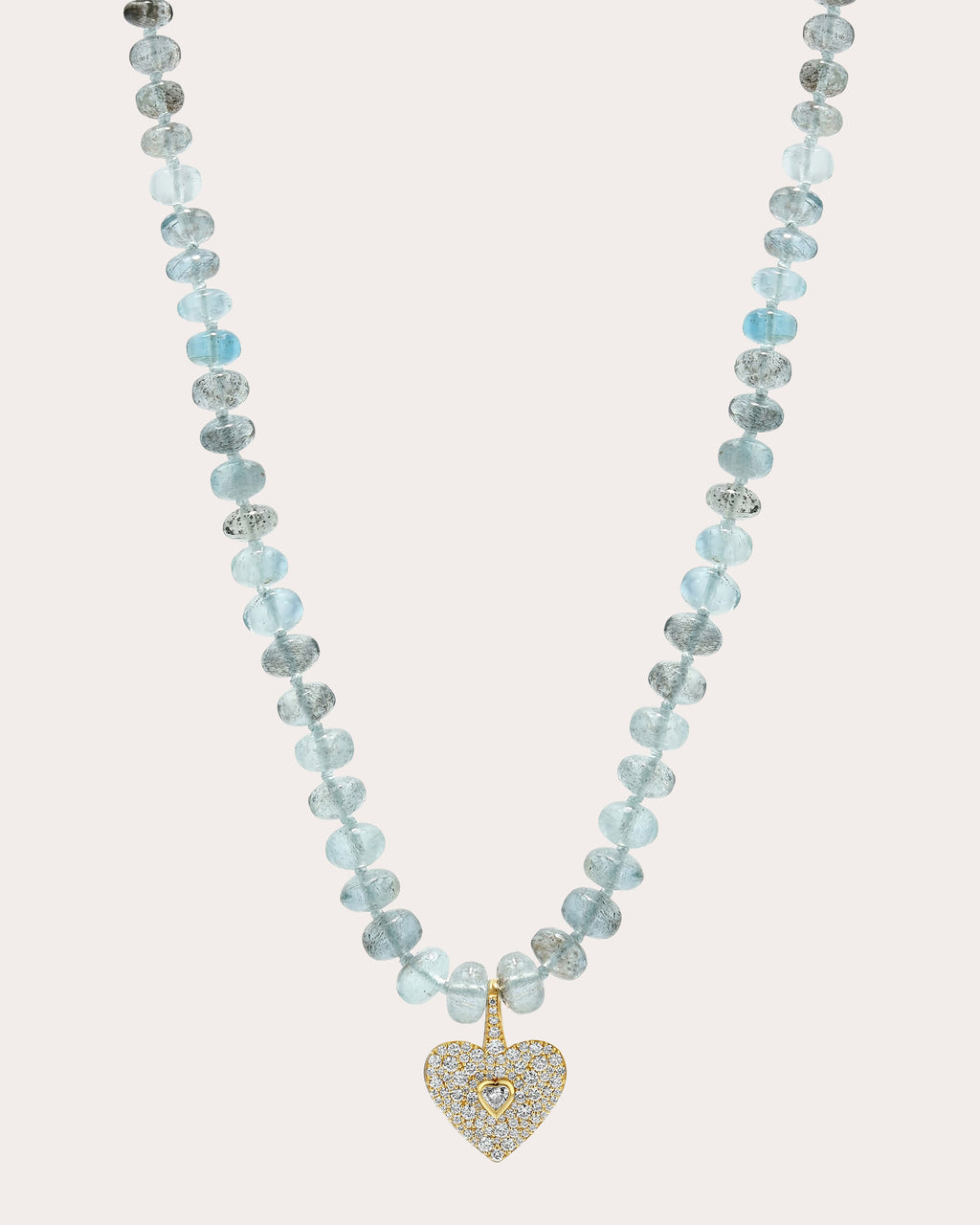 Diamond & Aquamarine Luck N Love Pendant Necklace