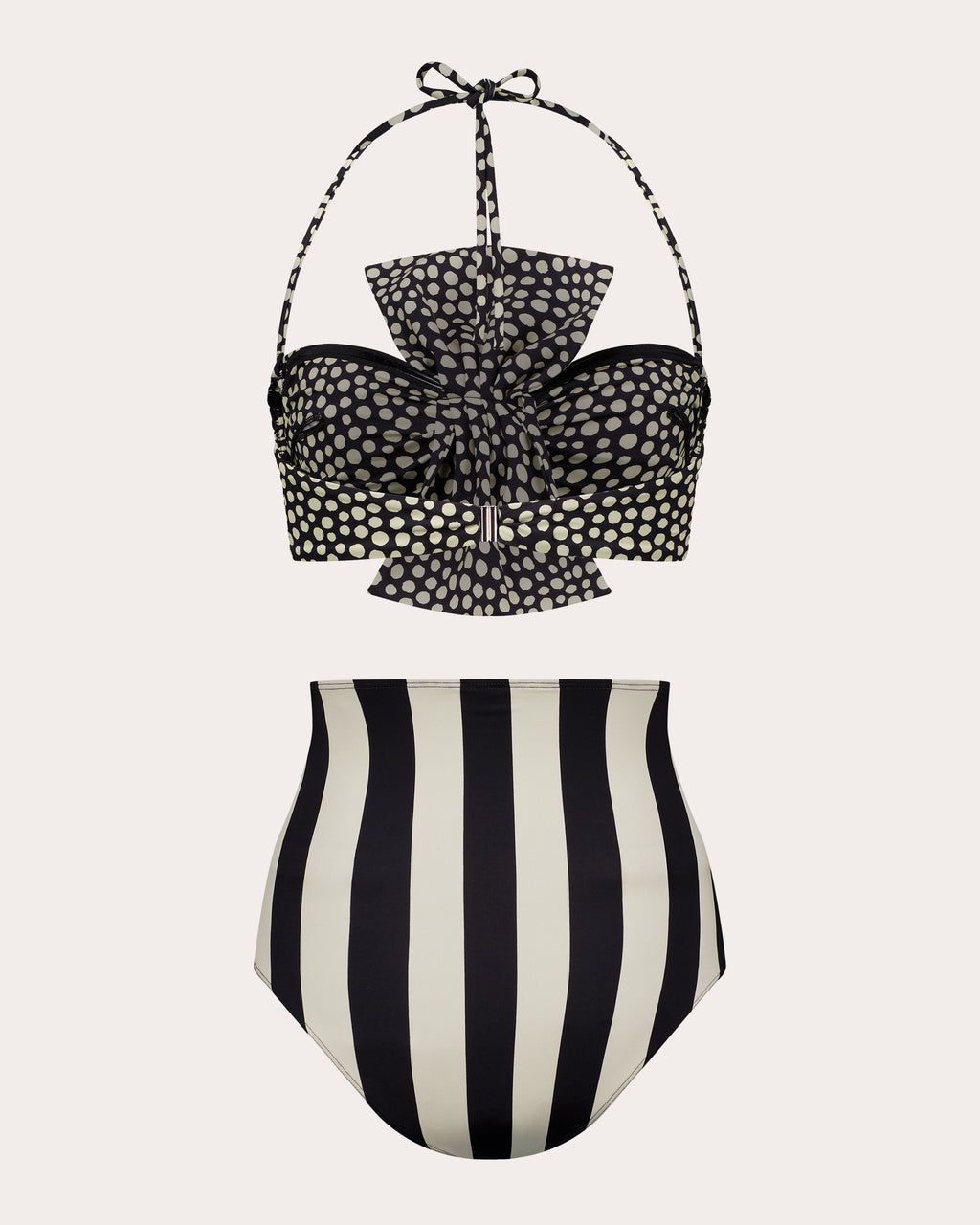 Laila Polka Dot Bow Bandeau Bikini Top