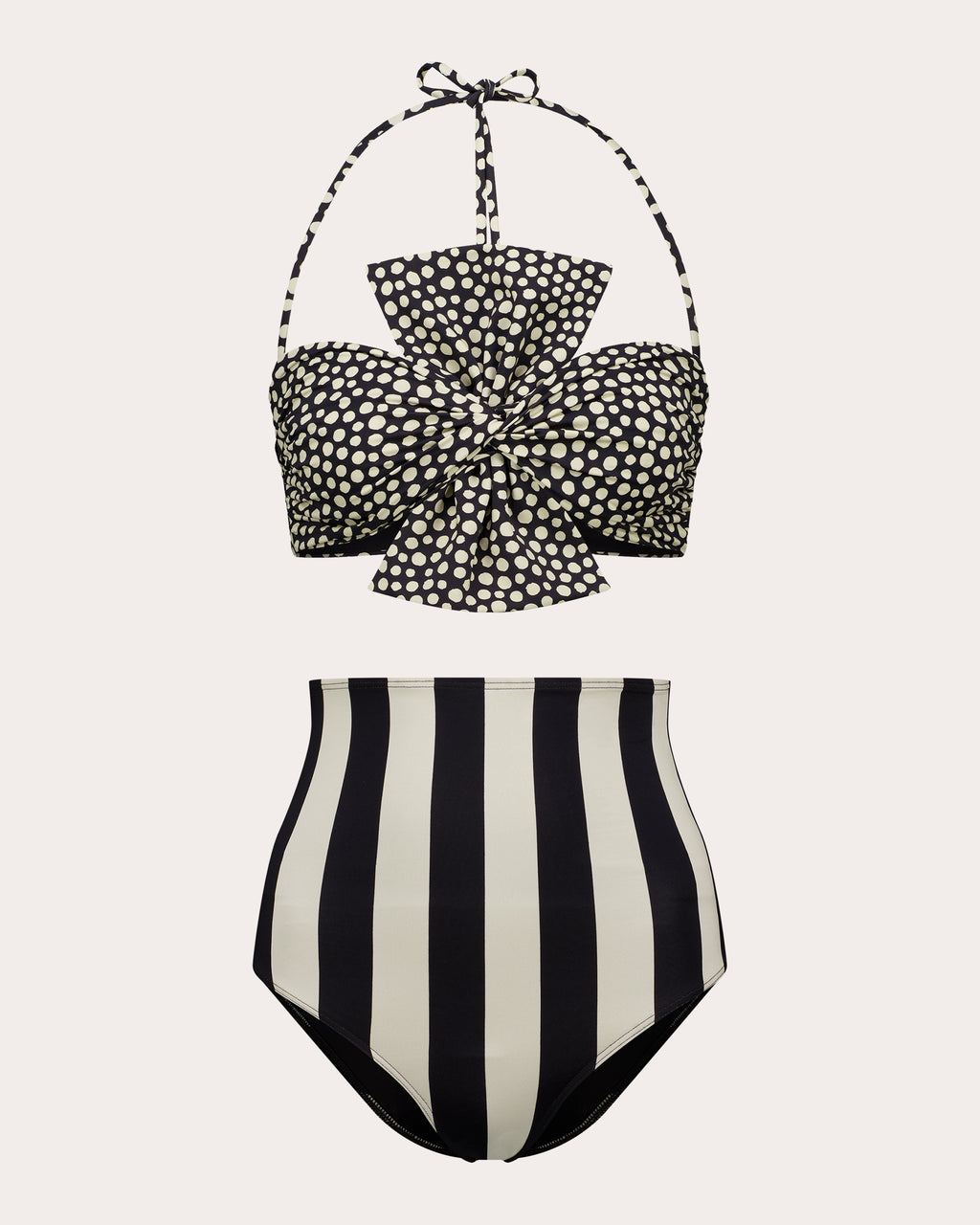 Laila Polka Dot Bow Bandeau Bikini Top