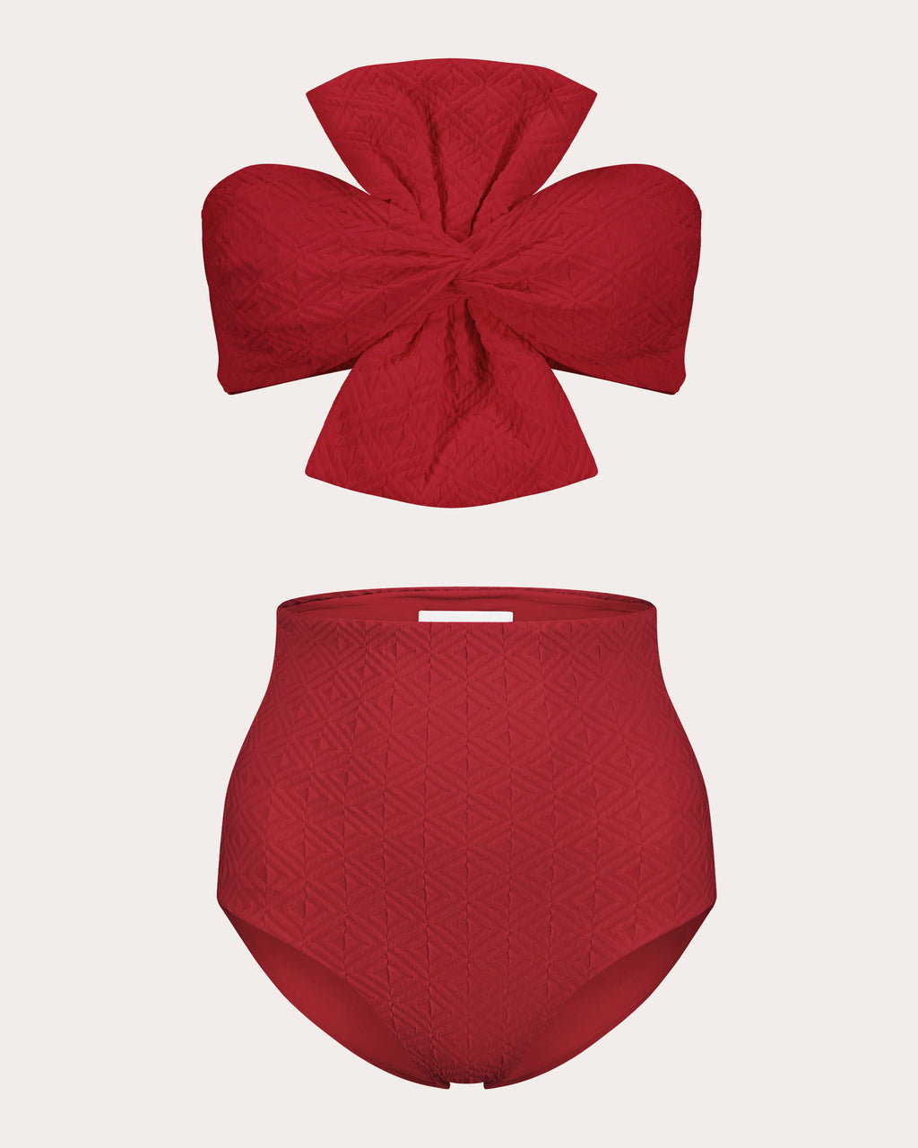 Ara Jacquard High-Waist Bikini Bottoms
