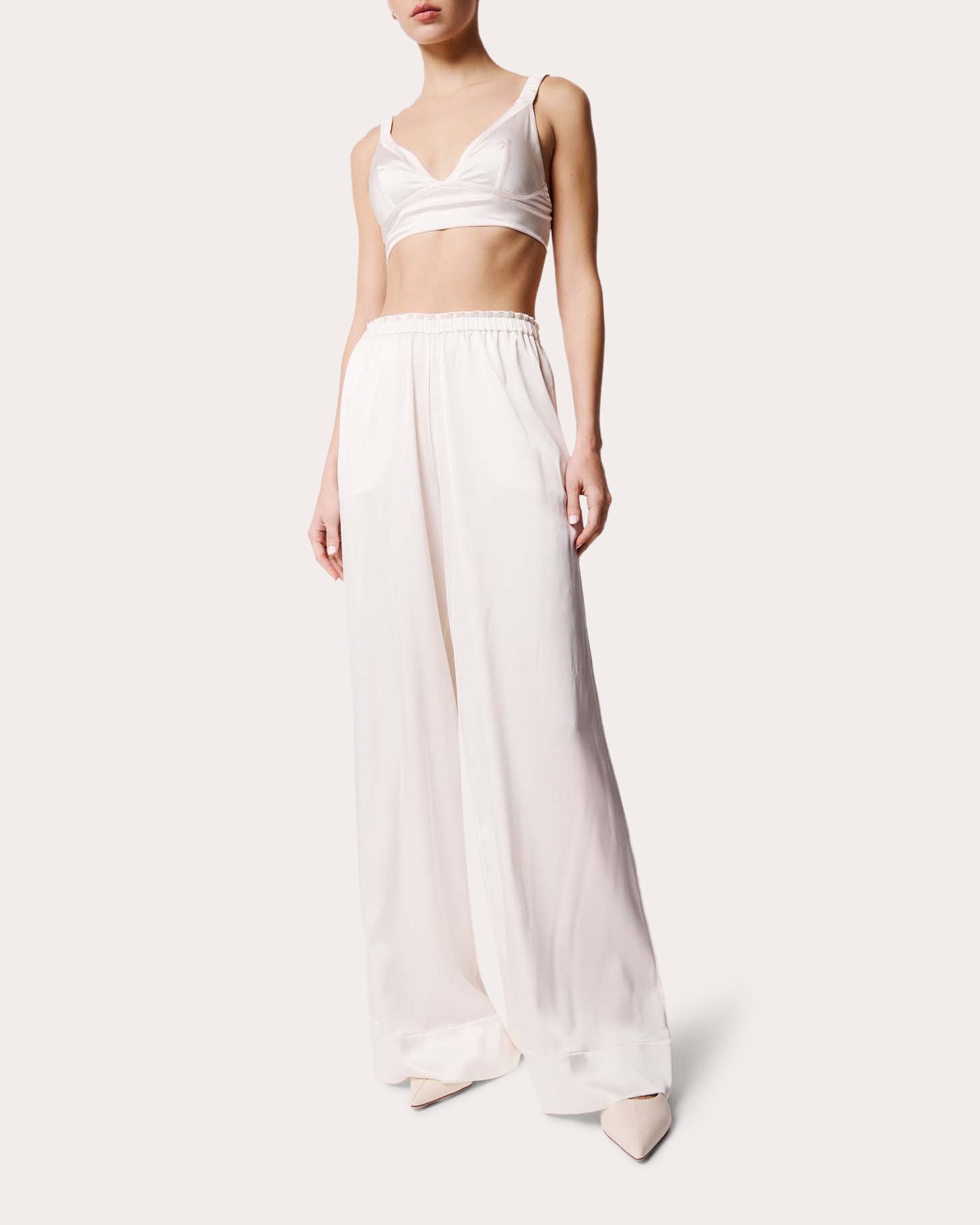 Lourdes Silk Wide-Leg Pants