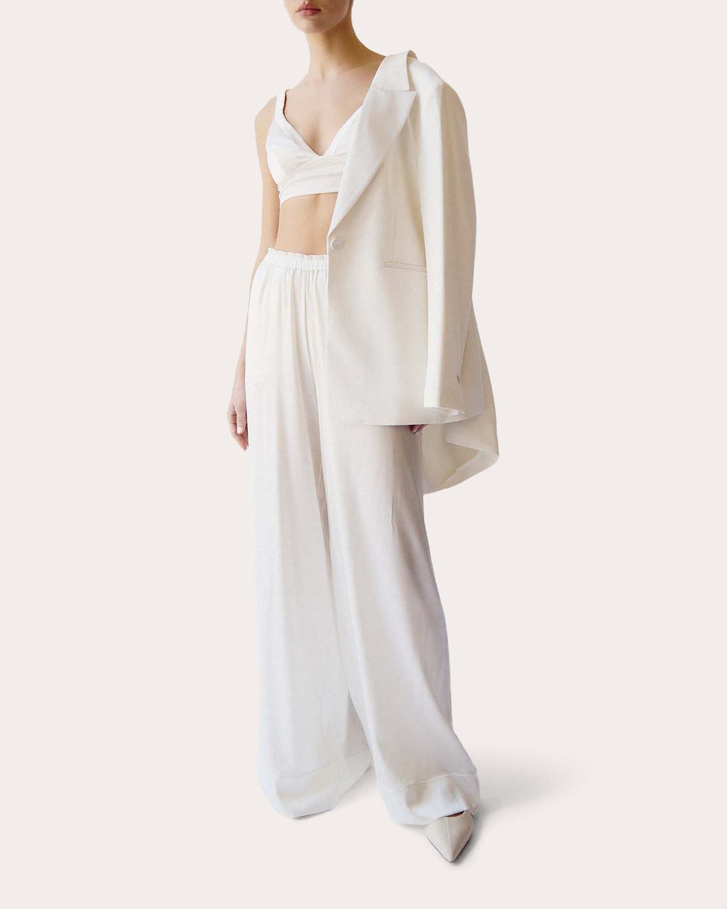 Lourdes Silk Wide-Leg Pants