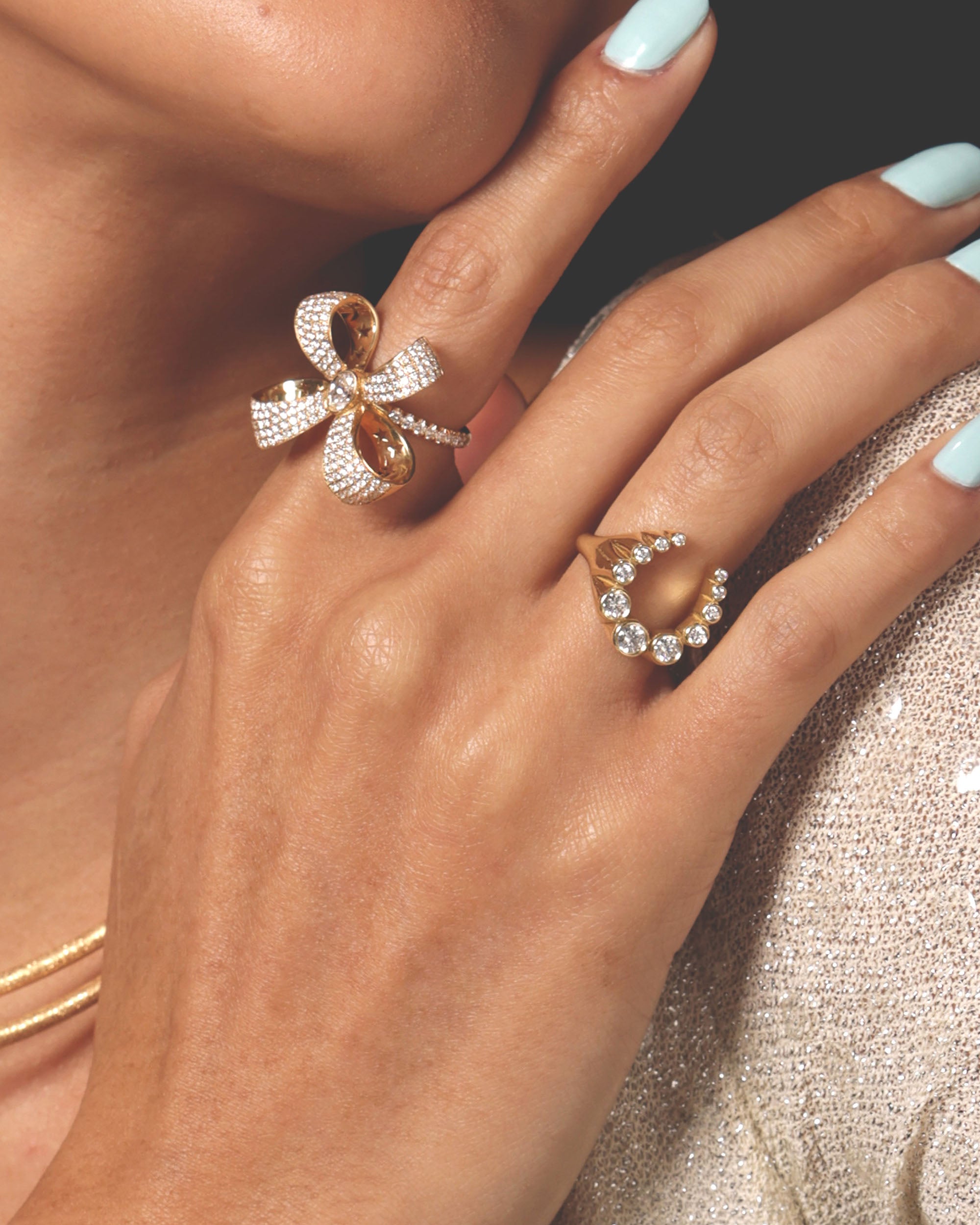 Diamond & 14k Gold Lucky Charm Ring