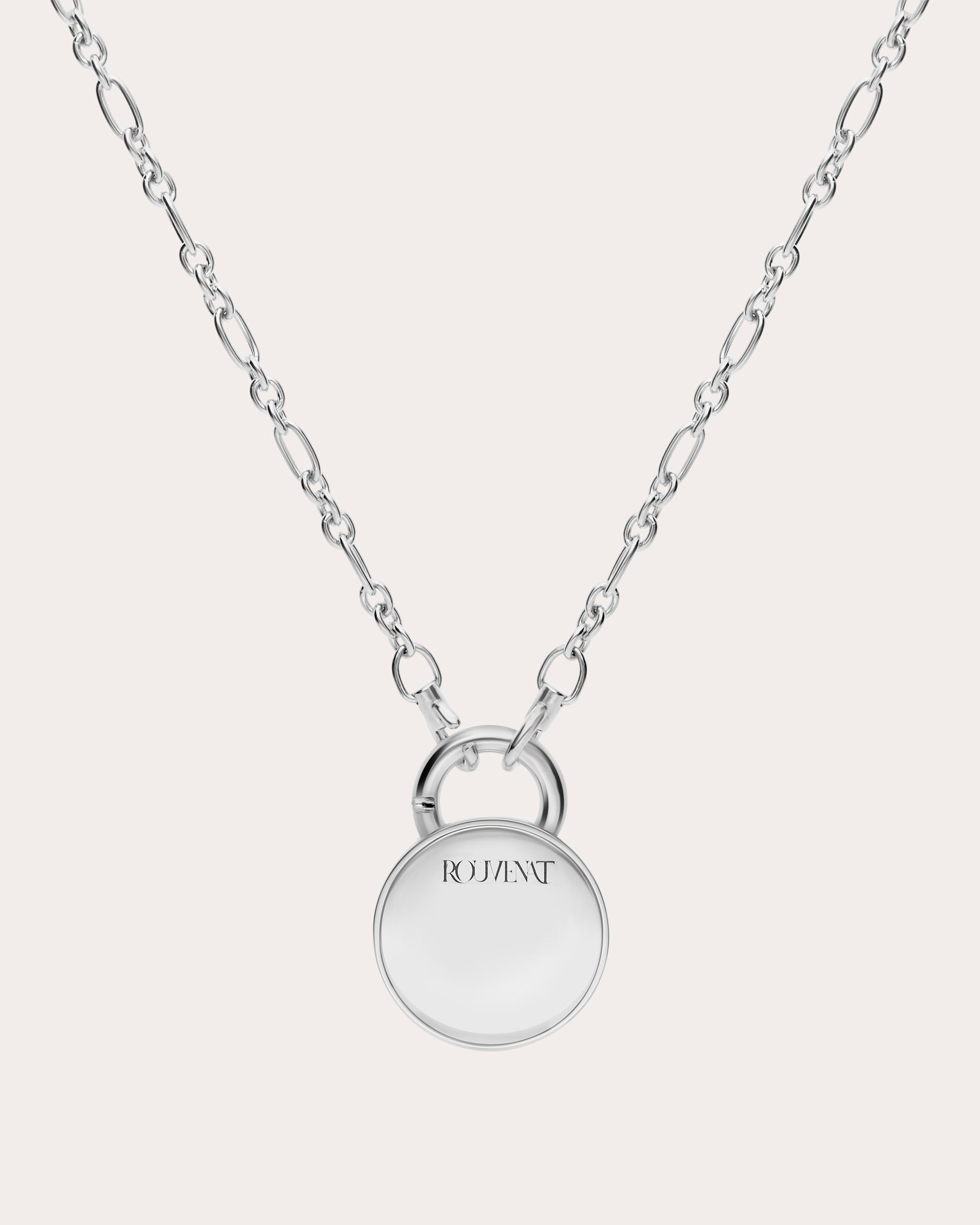 Tanzanite Two-Tone Tag Pendant Necklace