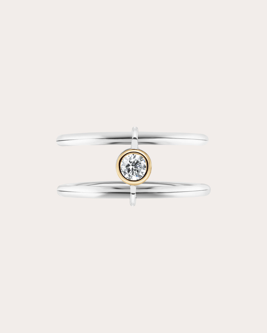 Diamond & 18k White Gold Axis Ring