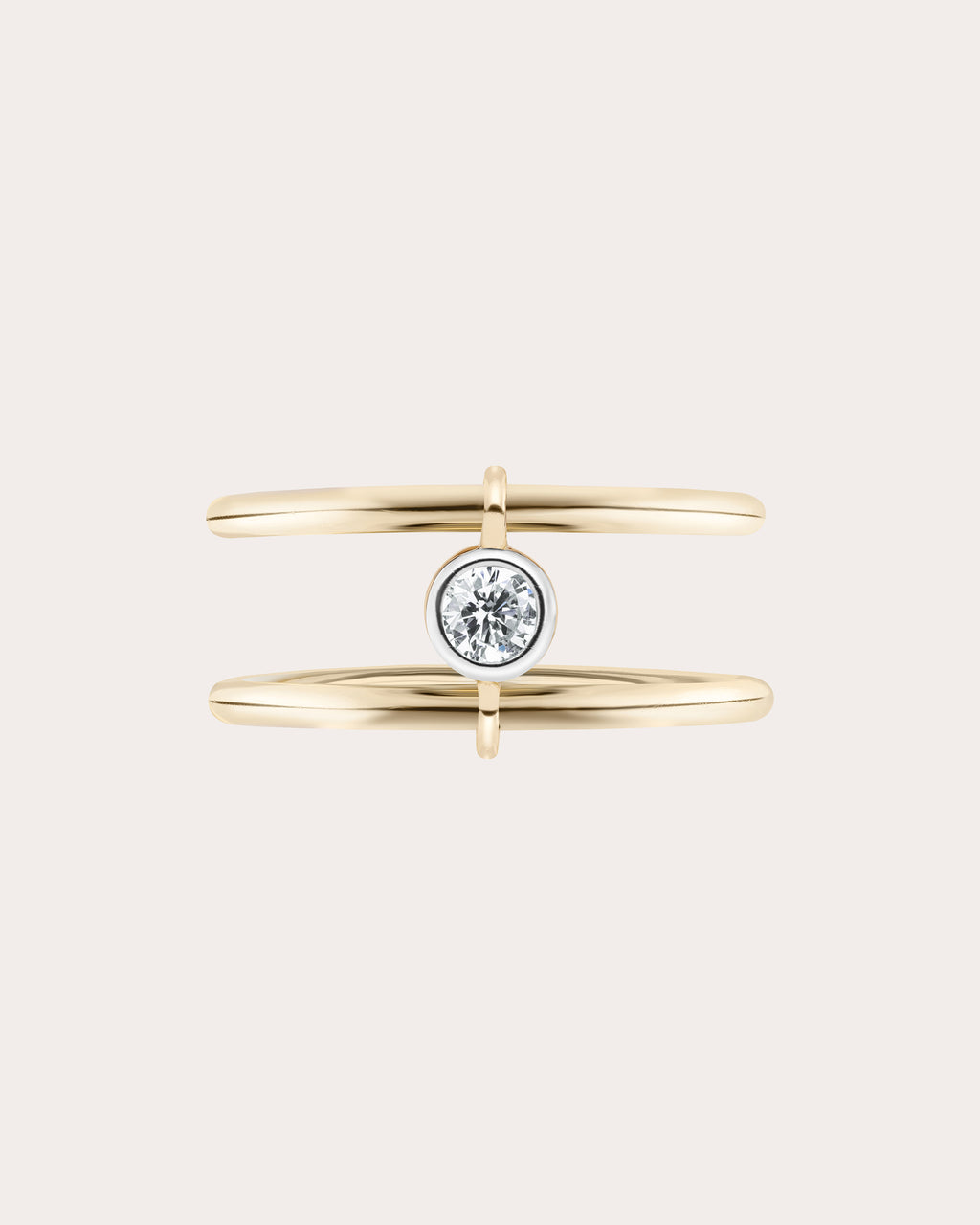 Diamond & 18k Gold Axis Ring