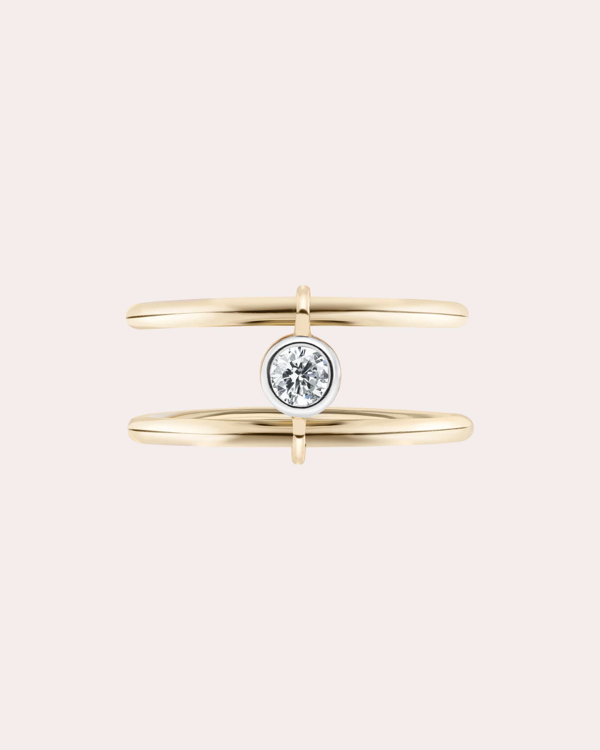 Diamond & 18k Gold Axis Ring