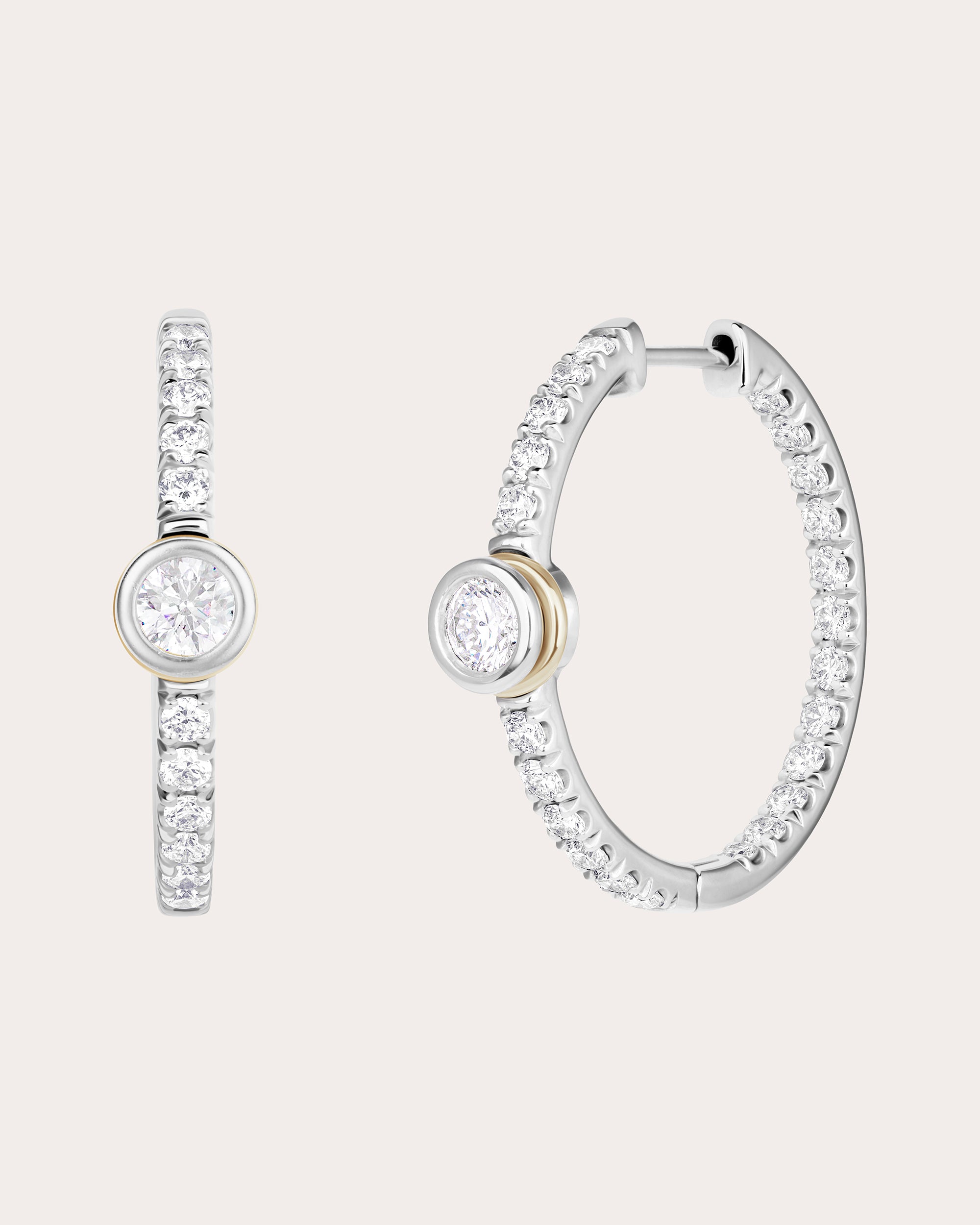 Diamond Pavé Orbit Hoop Earrings