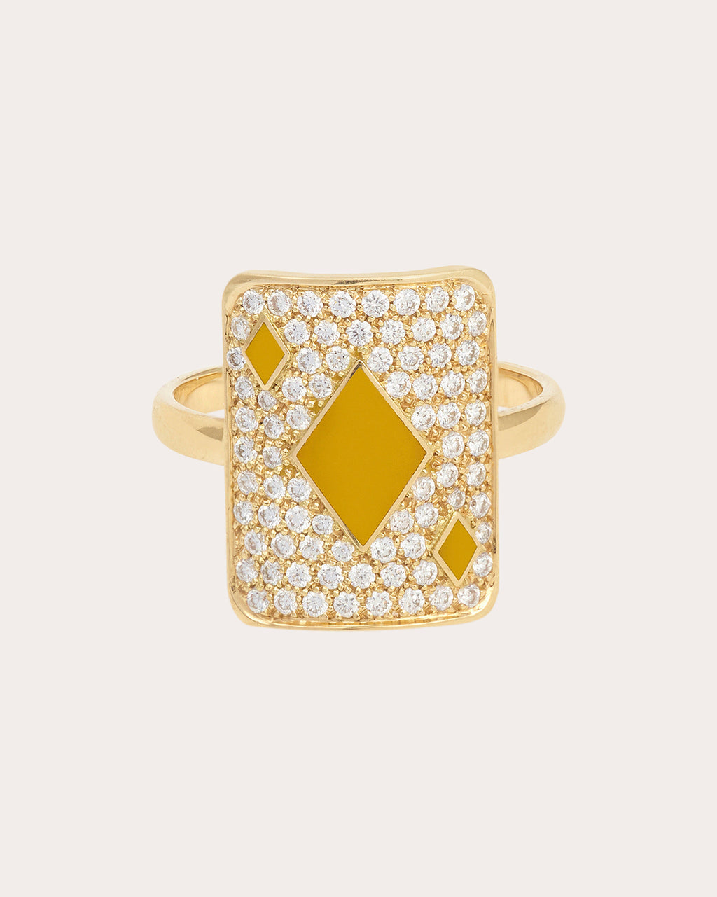 Diamond & 18k Gold Honneur Pinky Ring