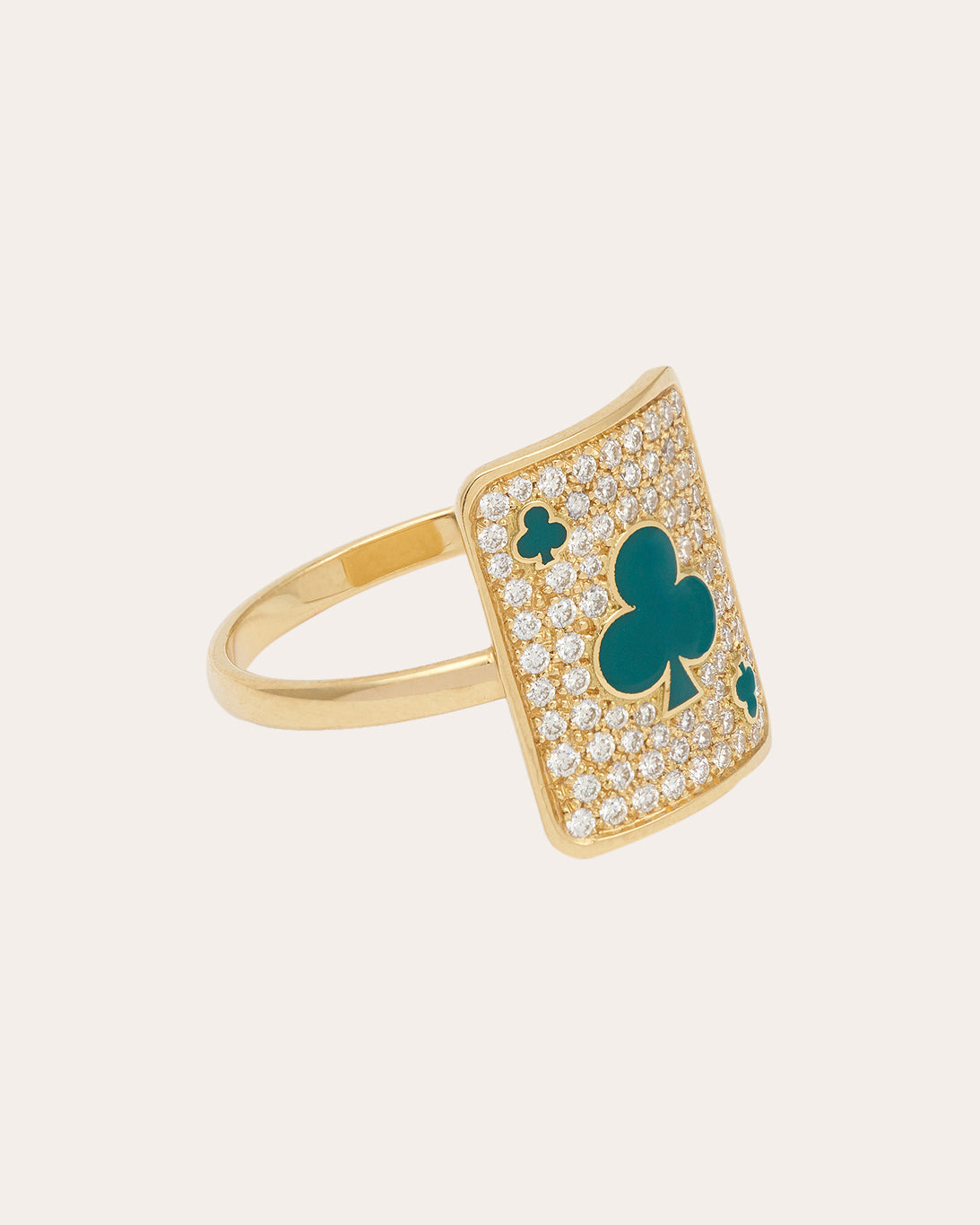 Diamond & 18k Gold Lucky Harmonie Pinky Ring