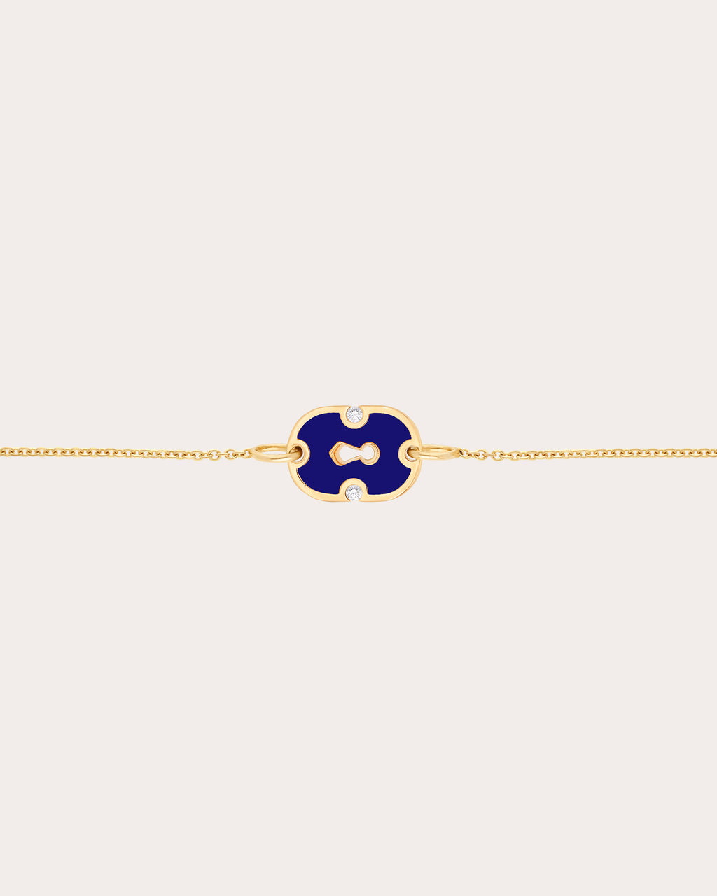 Blue Ceramic & Diamond 18k Gold Unlock Bracelet