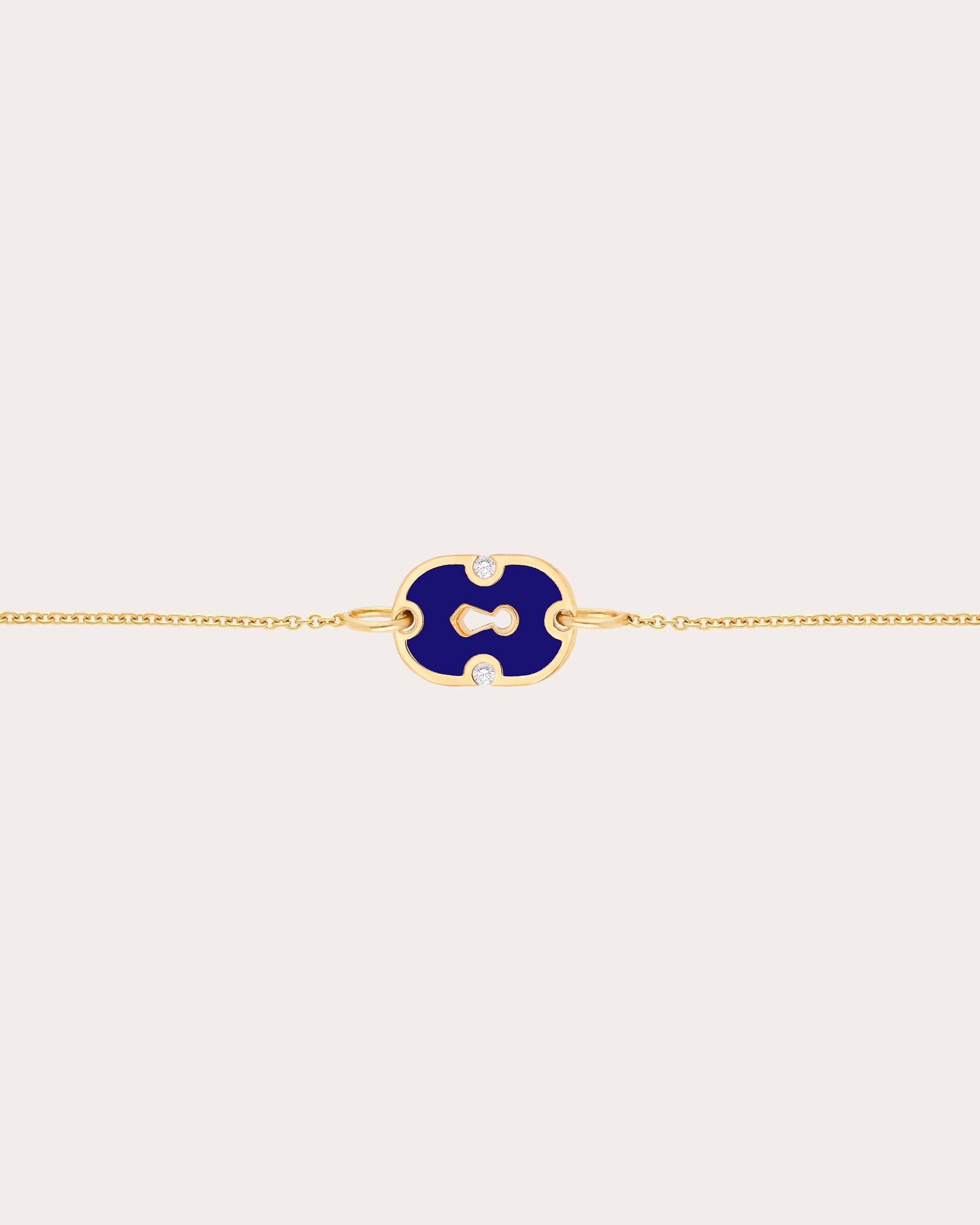 Blue Ceramic & Diamond 18k Gold Unlock Bracelet