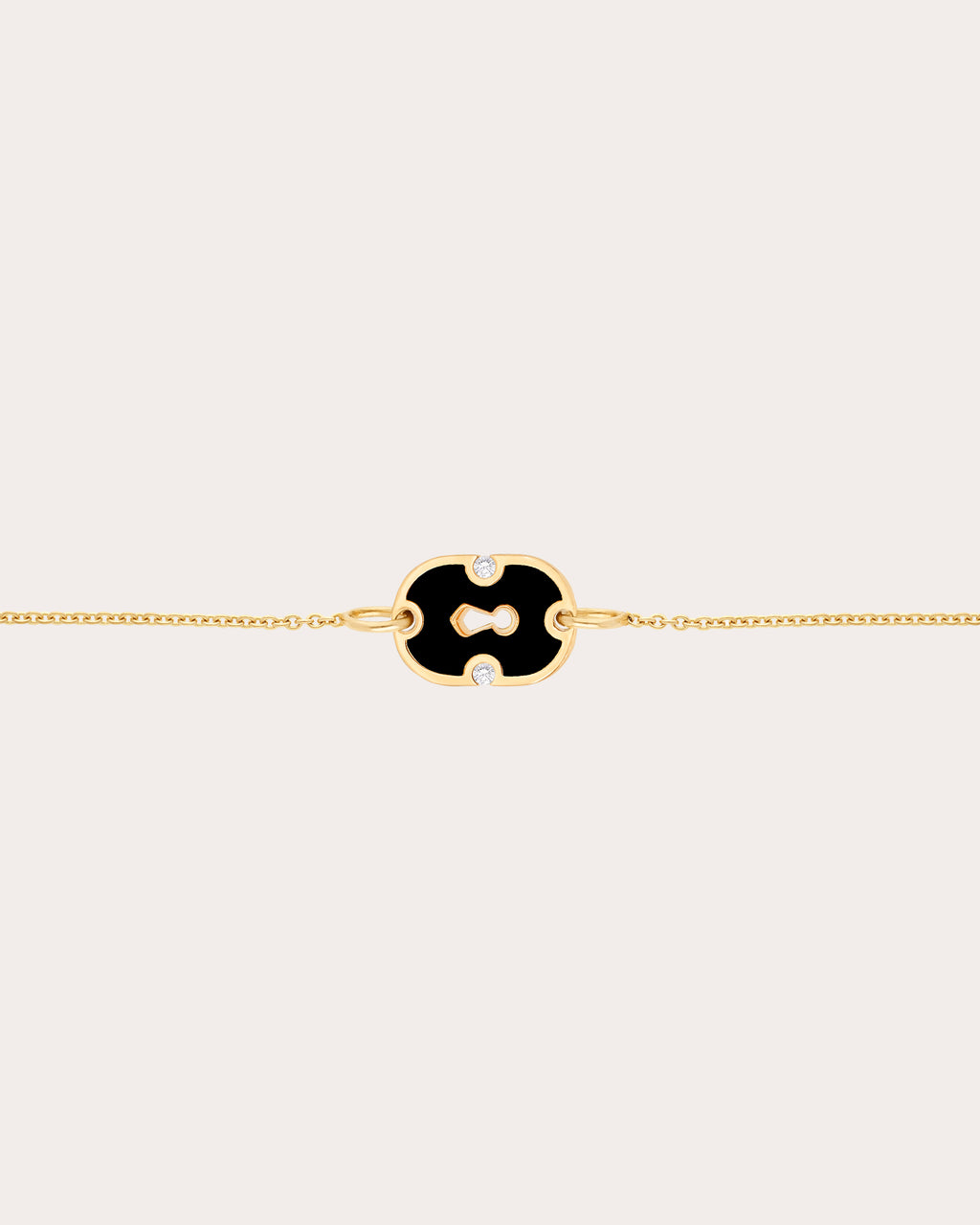 Black Ceramic & Diamond 18k Gold Unlock Bracelet