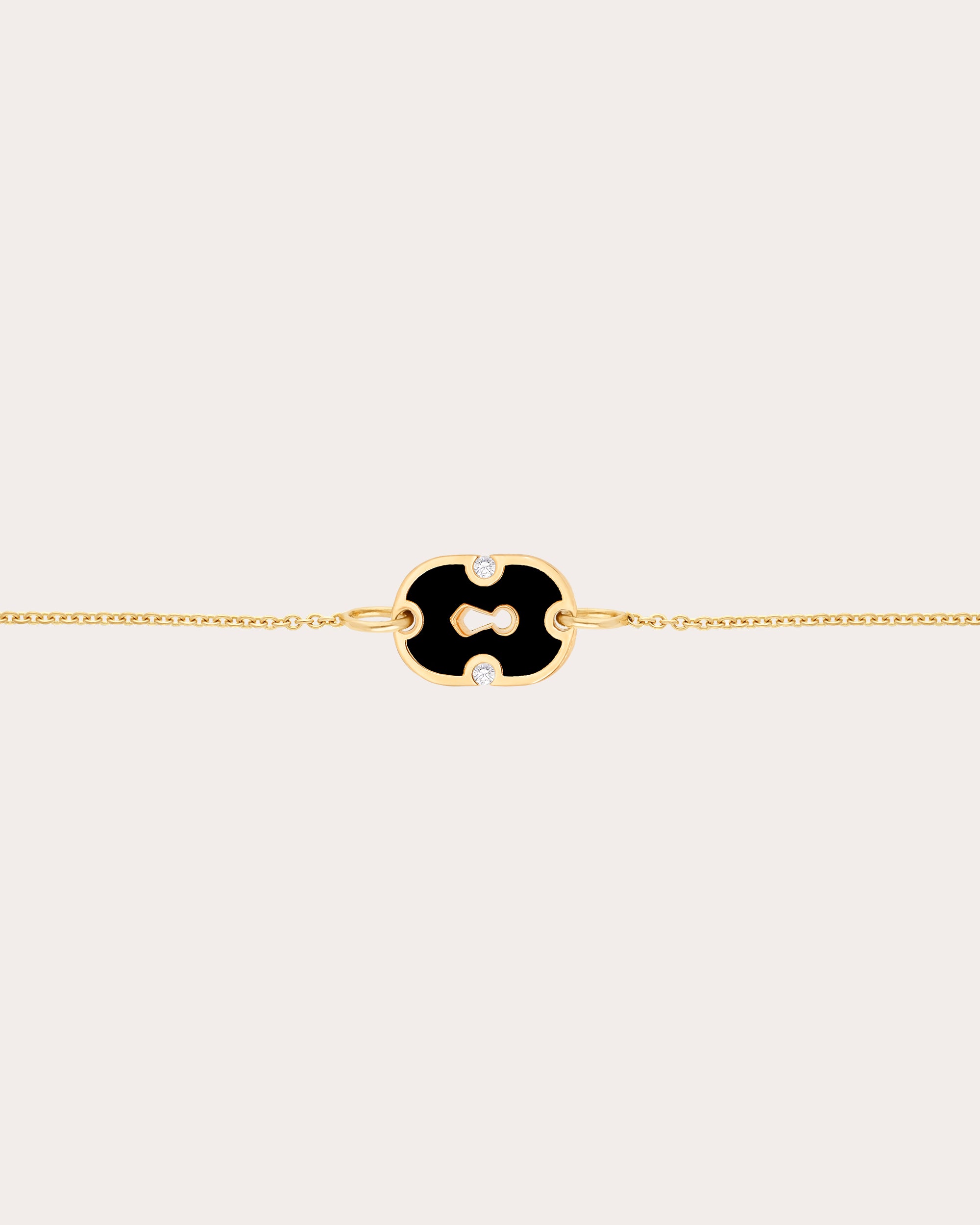 Black Ceramic & Diamond 18k Gold Unlock Bracelet