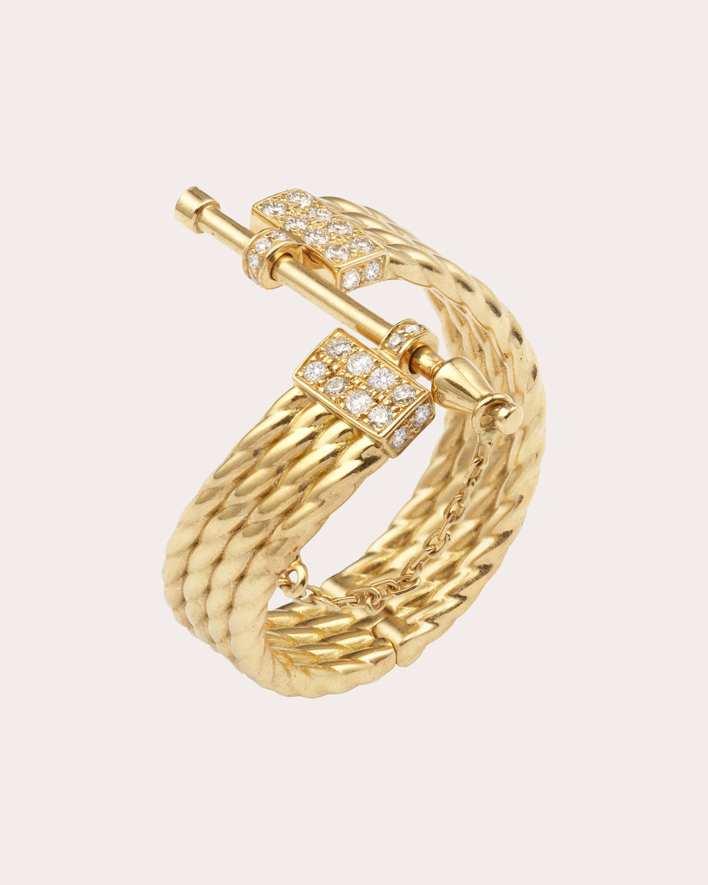 Diamond & 18k Gold Loquet Ring