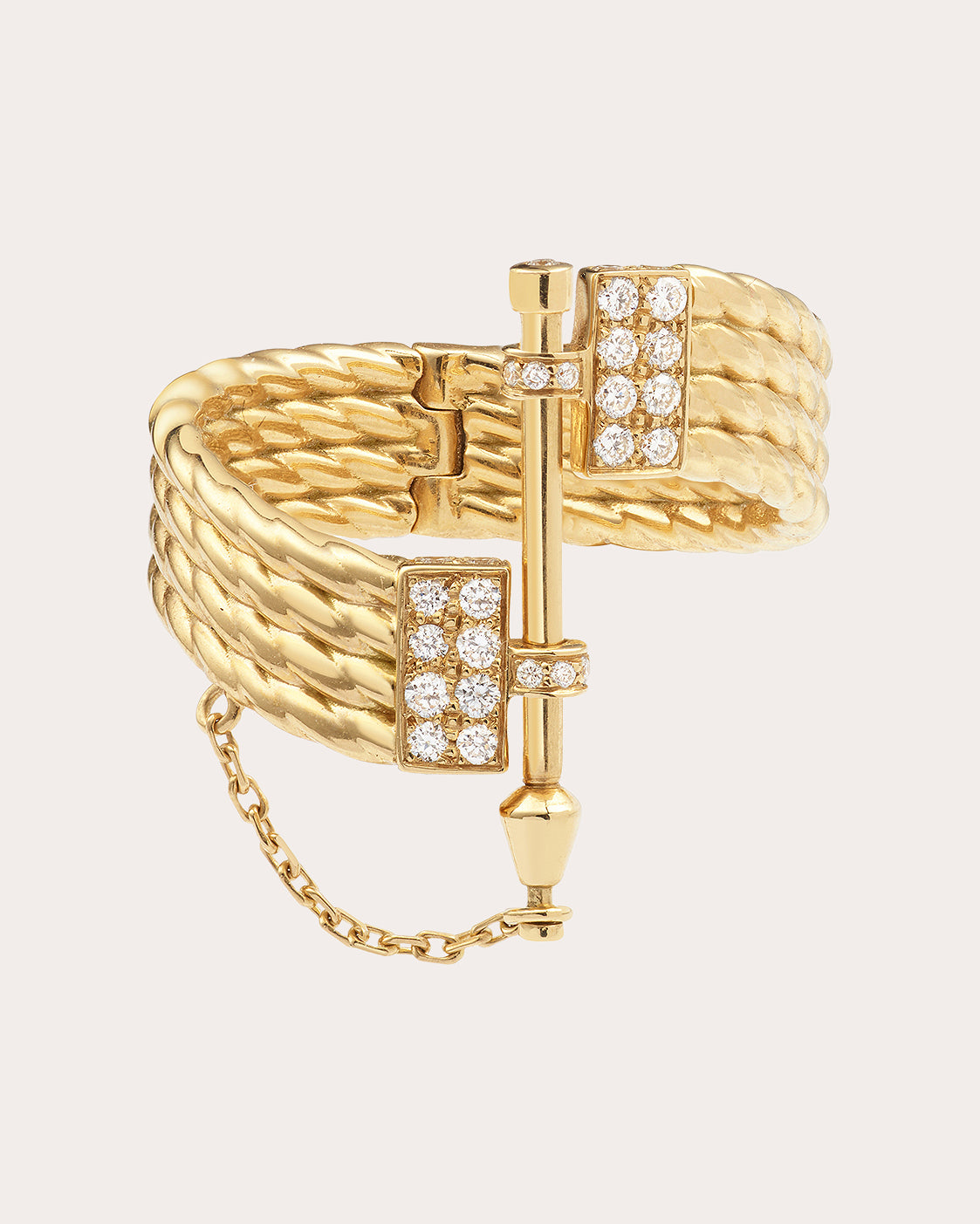 Diamond & 18k Gold Loquet Ring