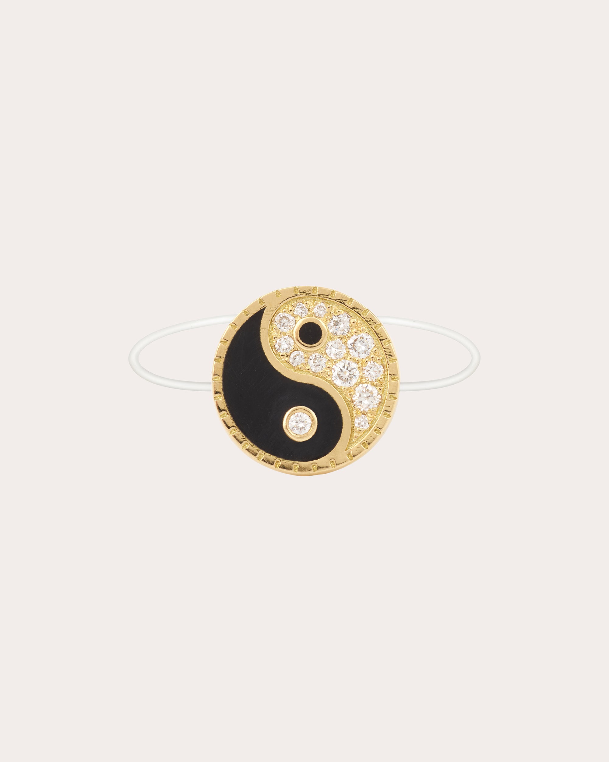 Diamond & 18k Gold Yin Yang Ring