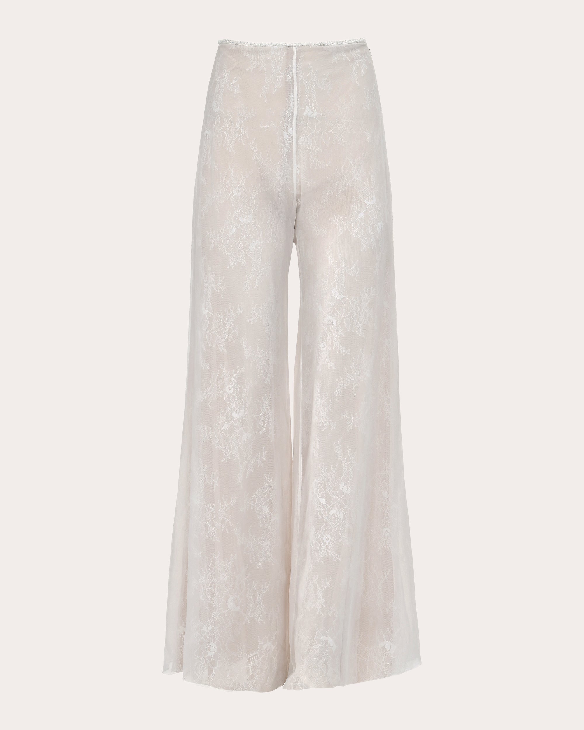 Magnolia Sheer Lace Wide-Leg Pants