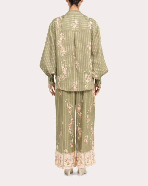 Cocada Para’so Pleated Linen Trousers