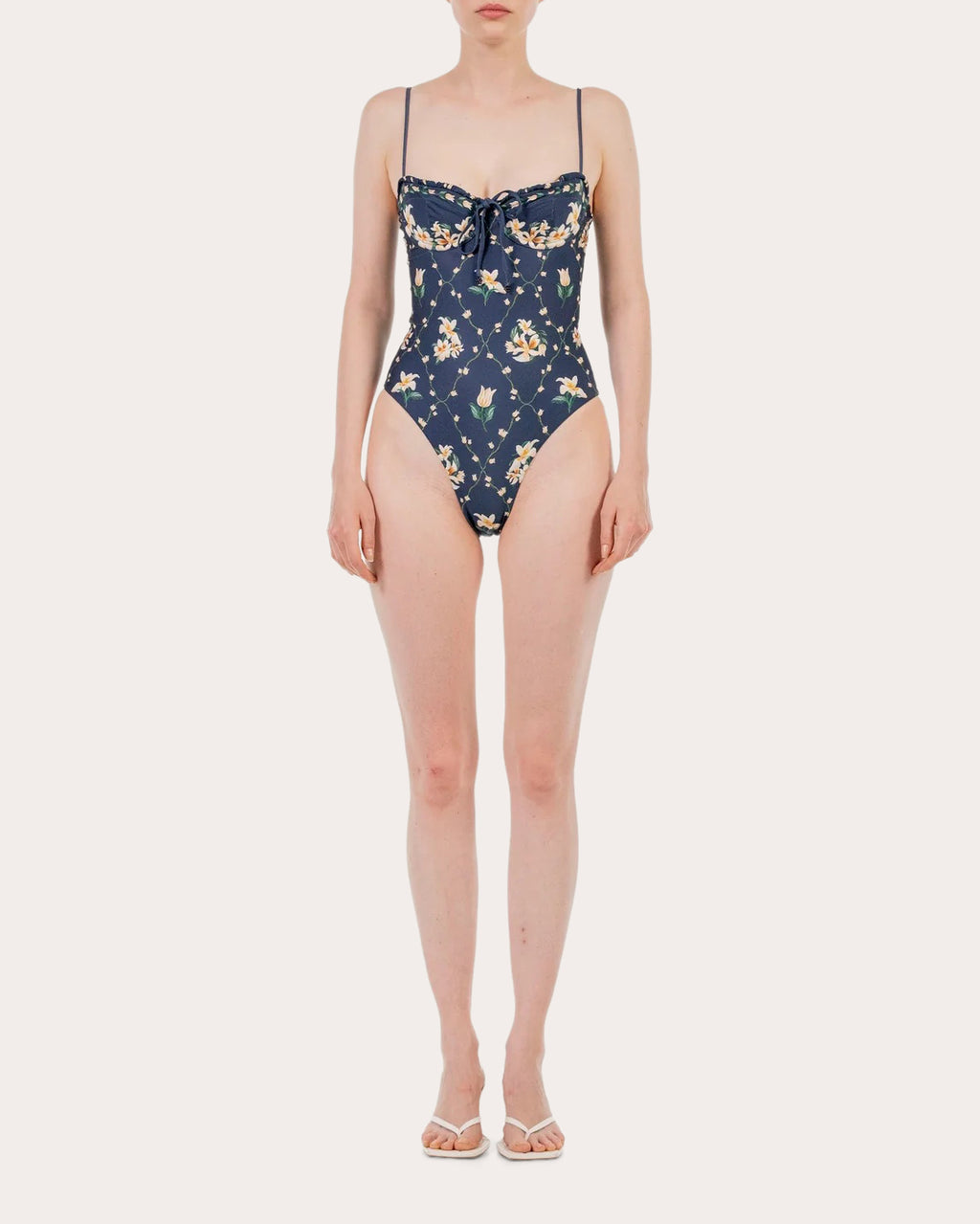 Ébano Promesa Ruffle Bustier One-Piece