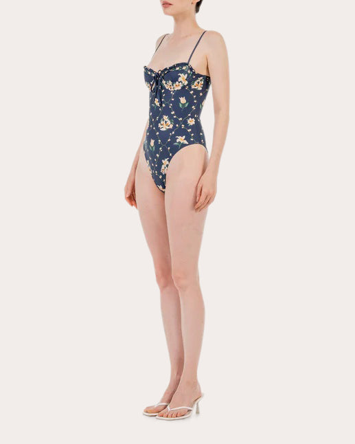 Ébano Promesa Ruffle Bustier One-Piece