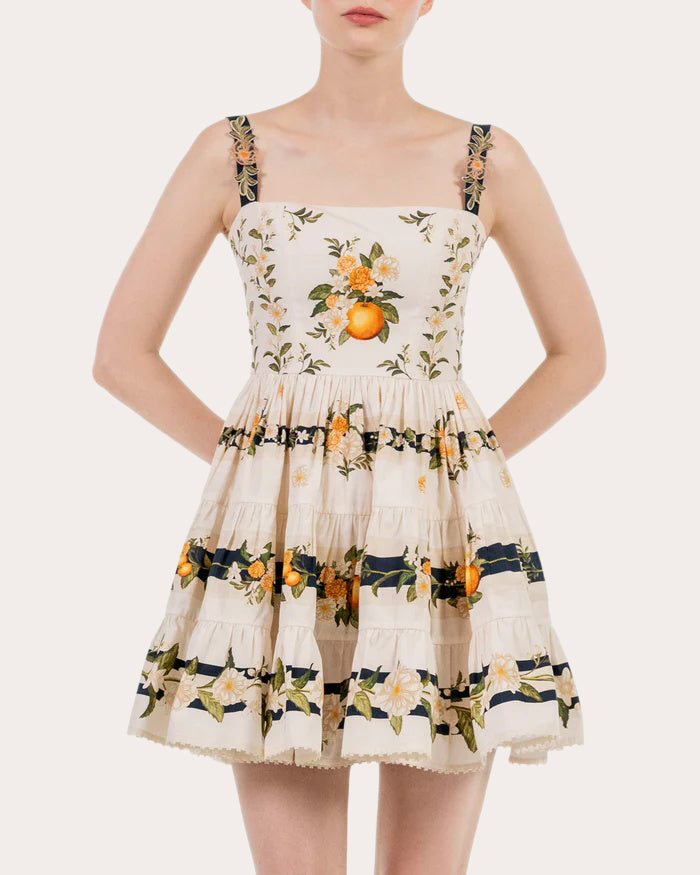 Lima Valle Cotton Tiered Mini Dress
