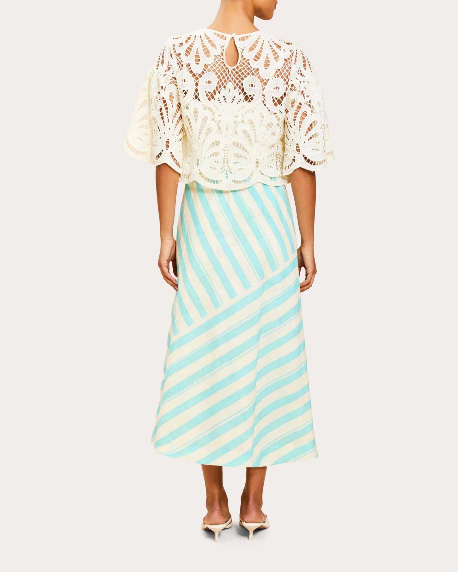 Marianna Scalloped Lace Crop Top
