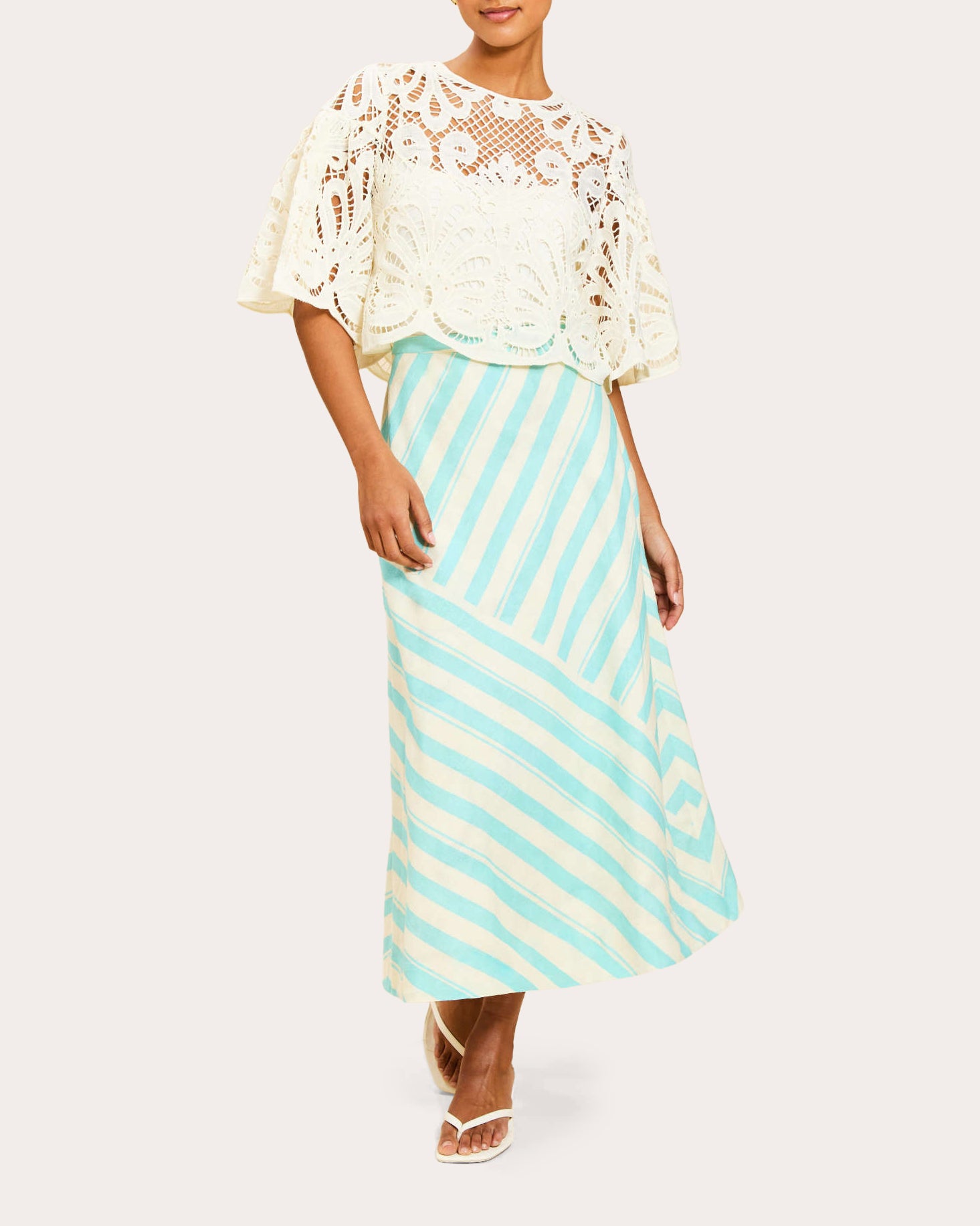 Marianna Scalloped Lace Crop Top