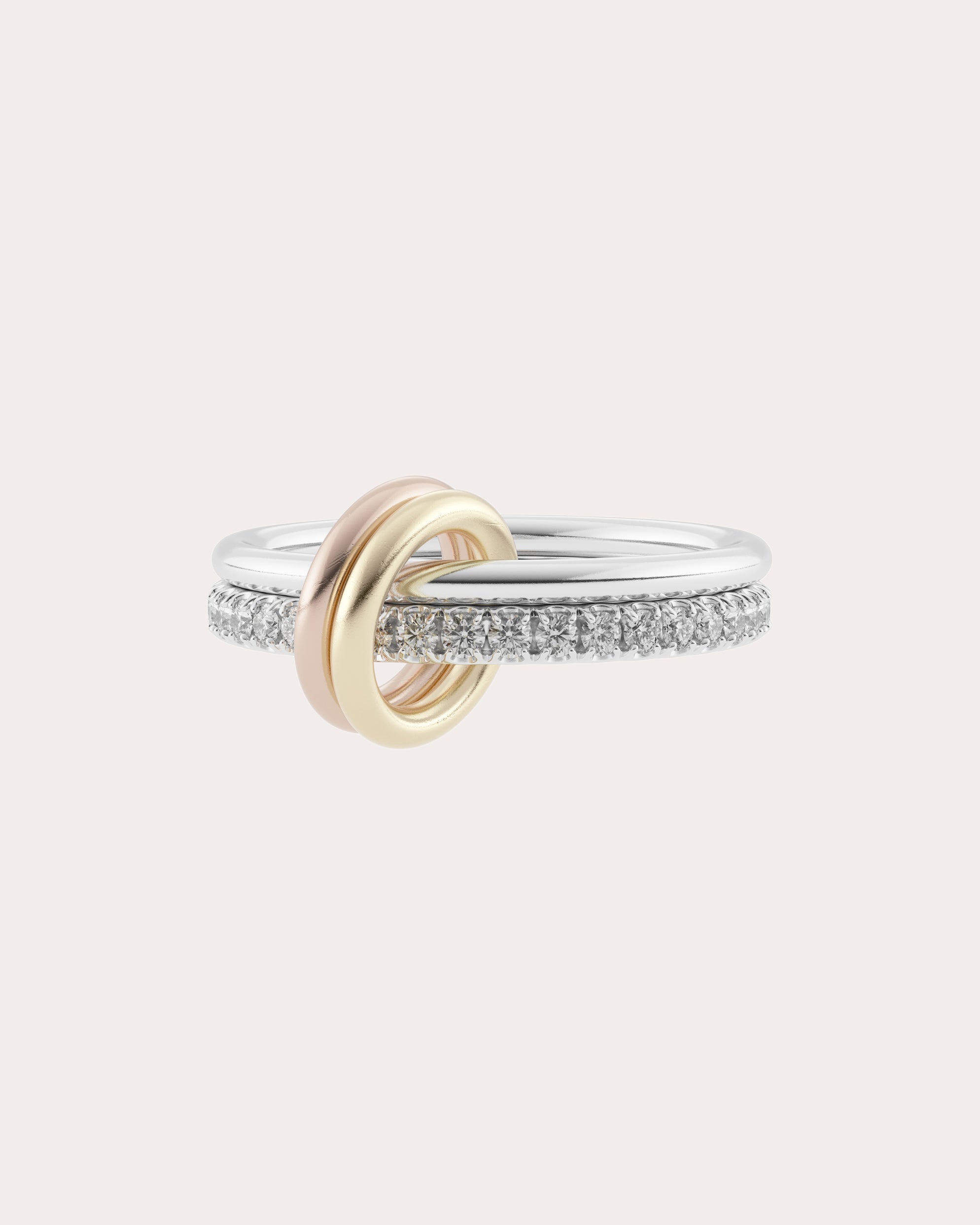 Diamond & 18k Gold Tri-Tone Marigold Ring