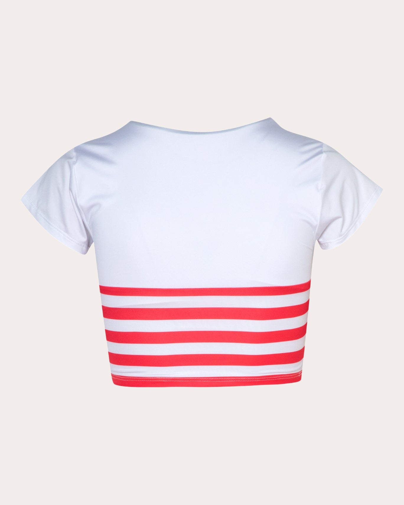 Mathilde Stripe Short-Sleeve Bikini Top
