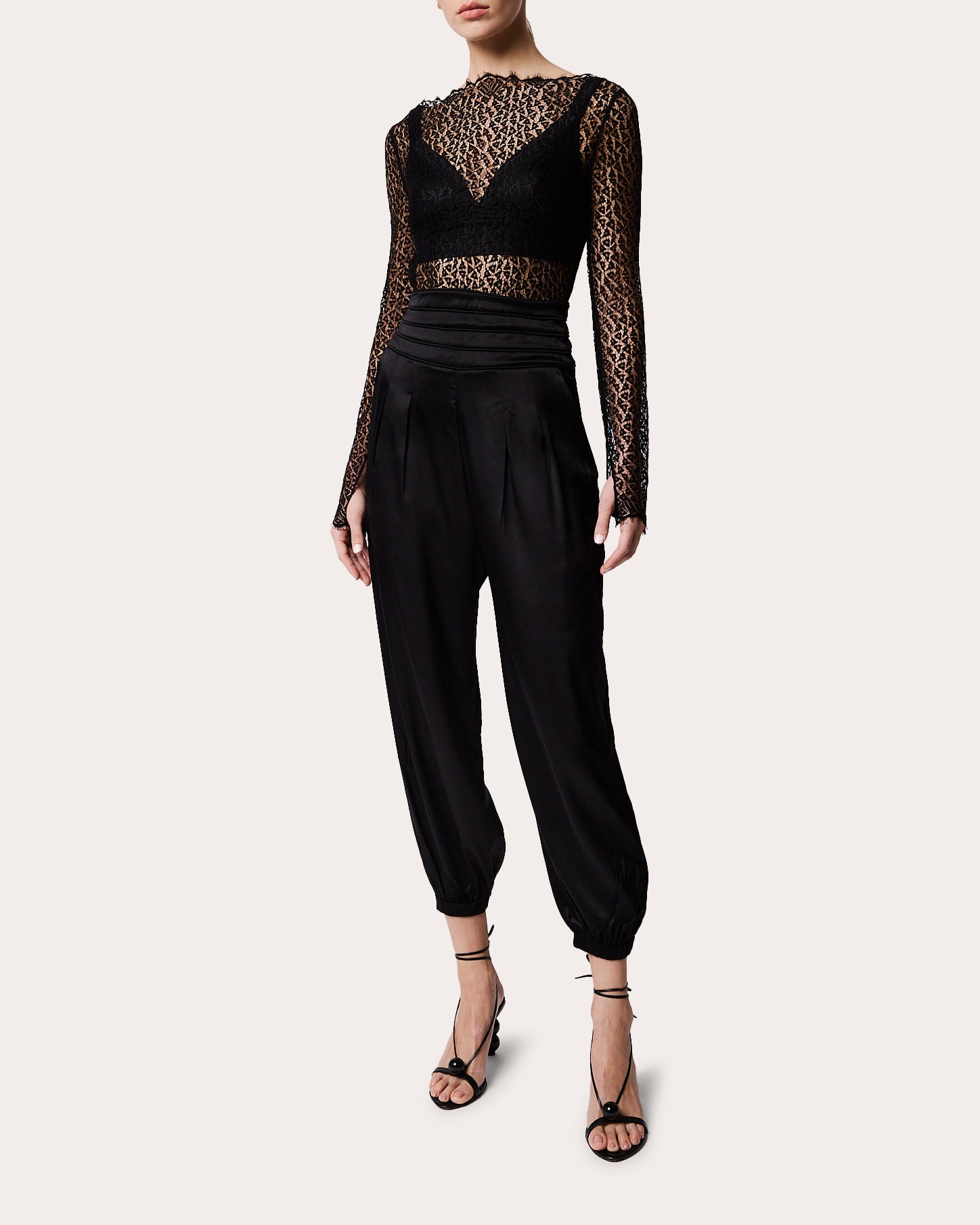 Mireille Sheer Chantilly Lace Bodysuit