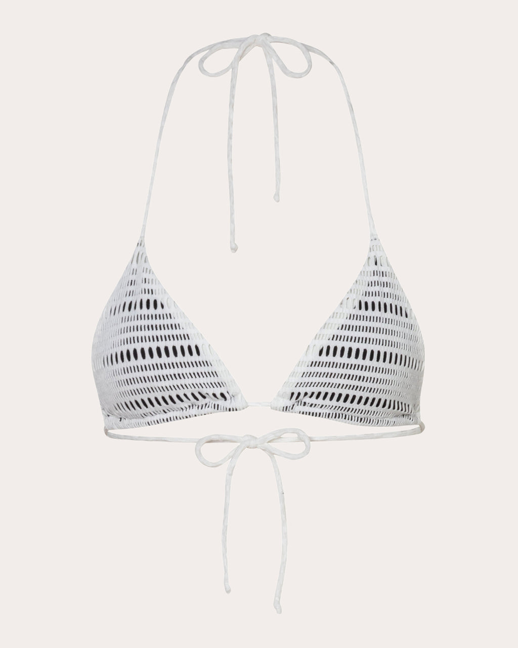 Moa Geometric Mesh Triangle Bikini Top