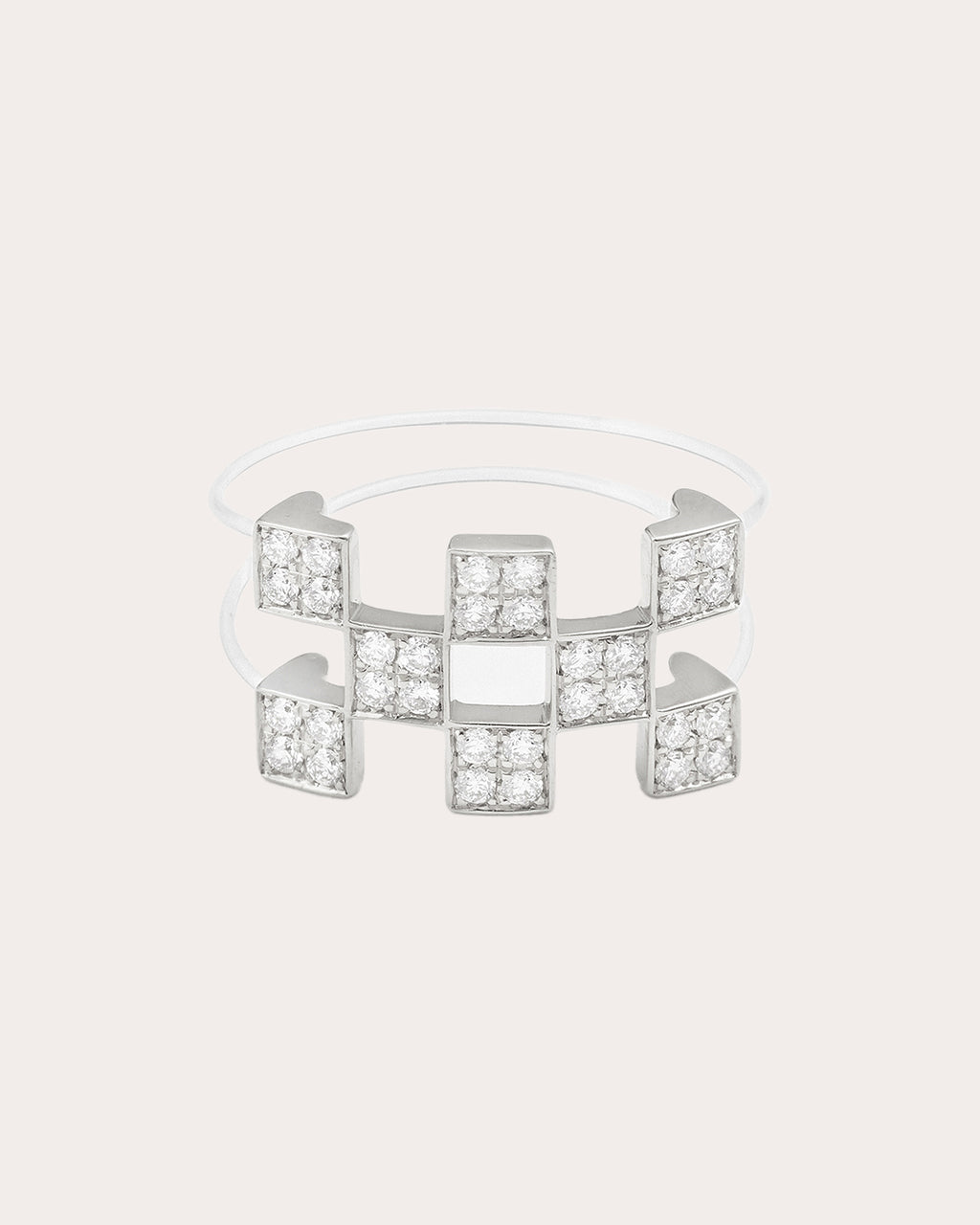 Diamond & 18k White Gold Illusion Ring