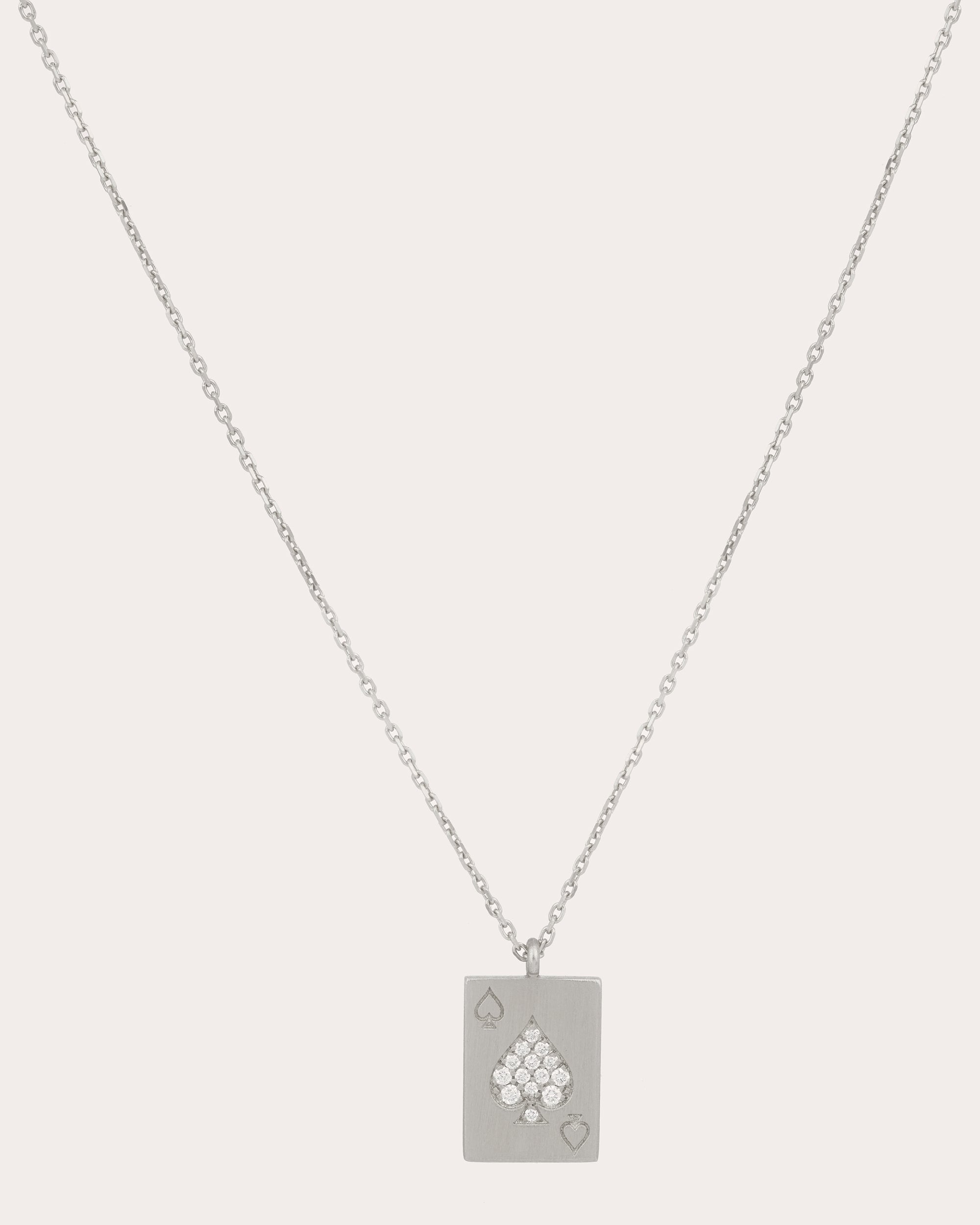 Diamond & 18k White Gold Justice Pendant Necklace