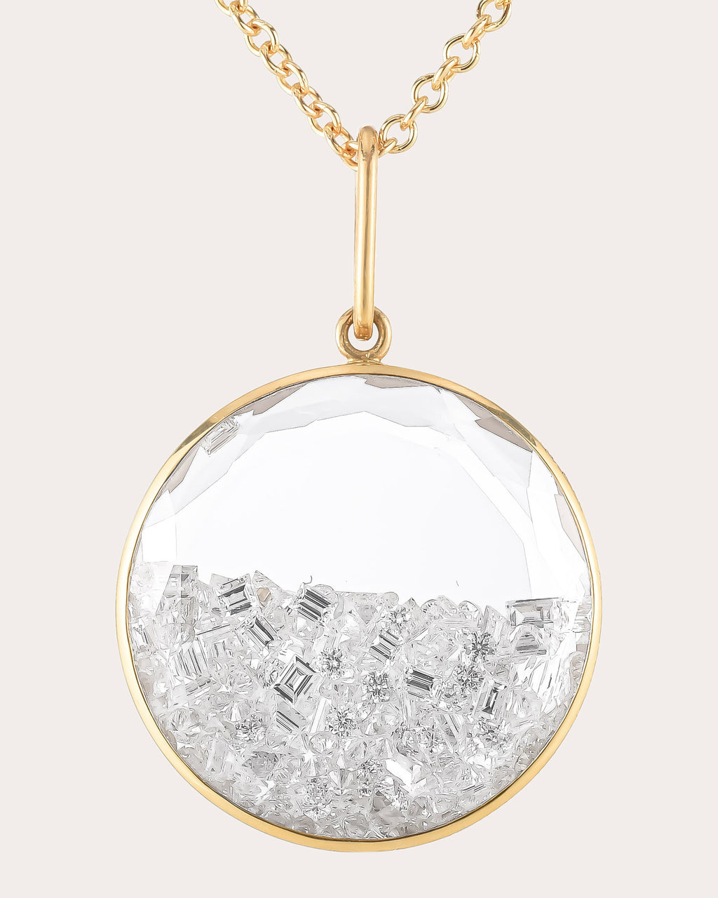 Diamond & 18k Gold Core 20 Shaker Pendant Necklace