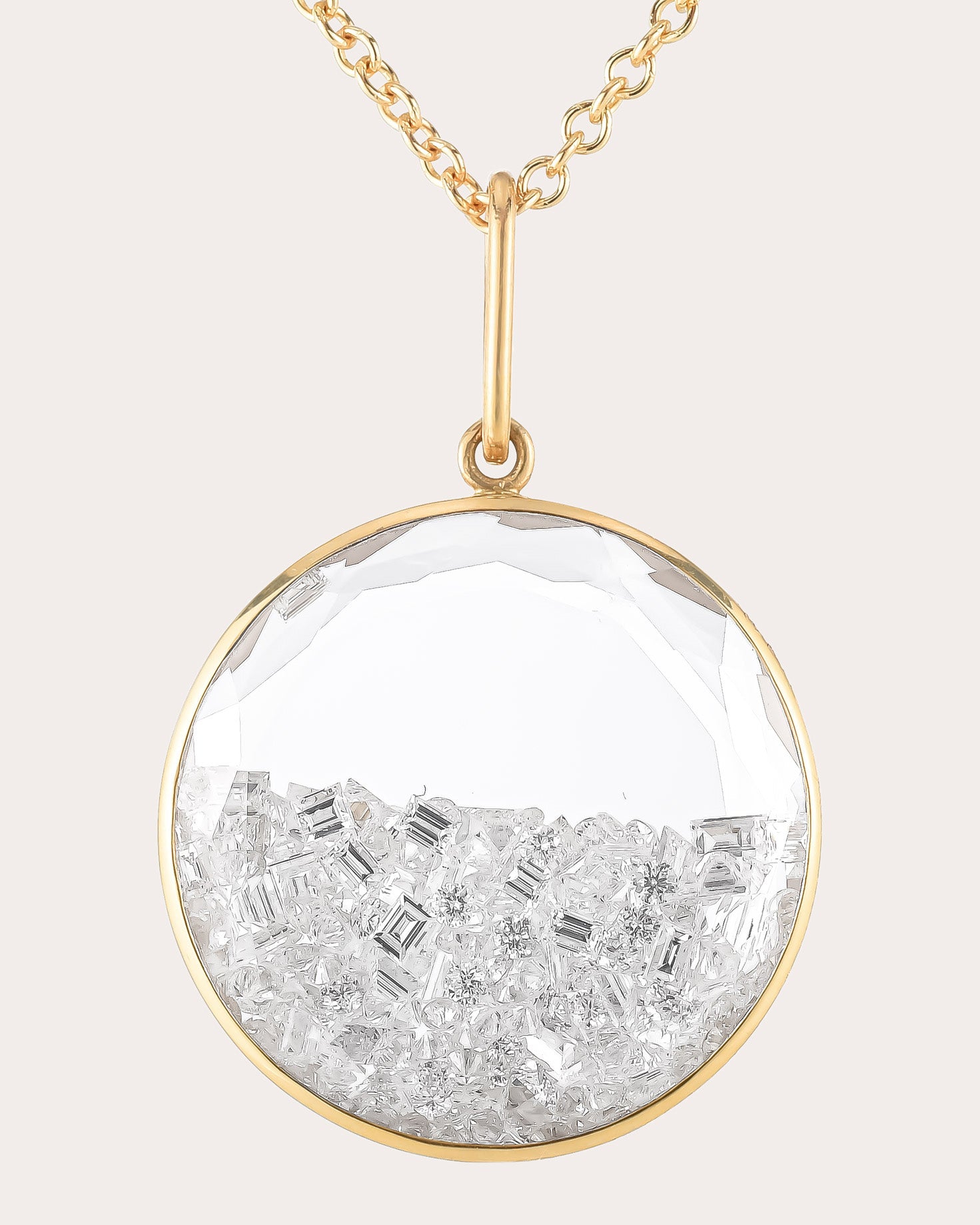 Diamond & 18k Gold Core 20 Shaker Pendant Necklace
