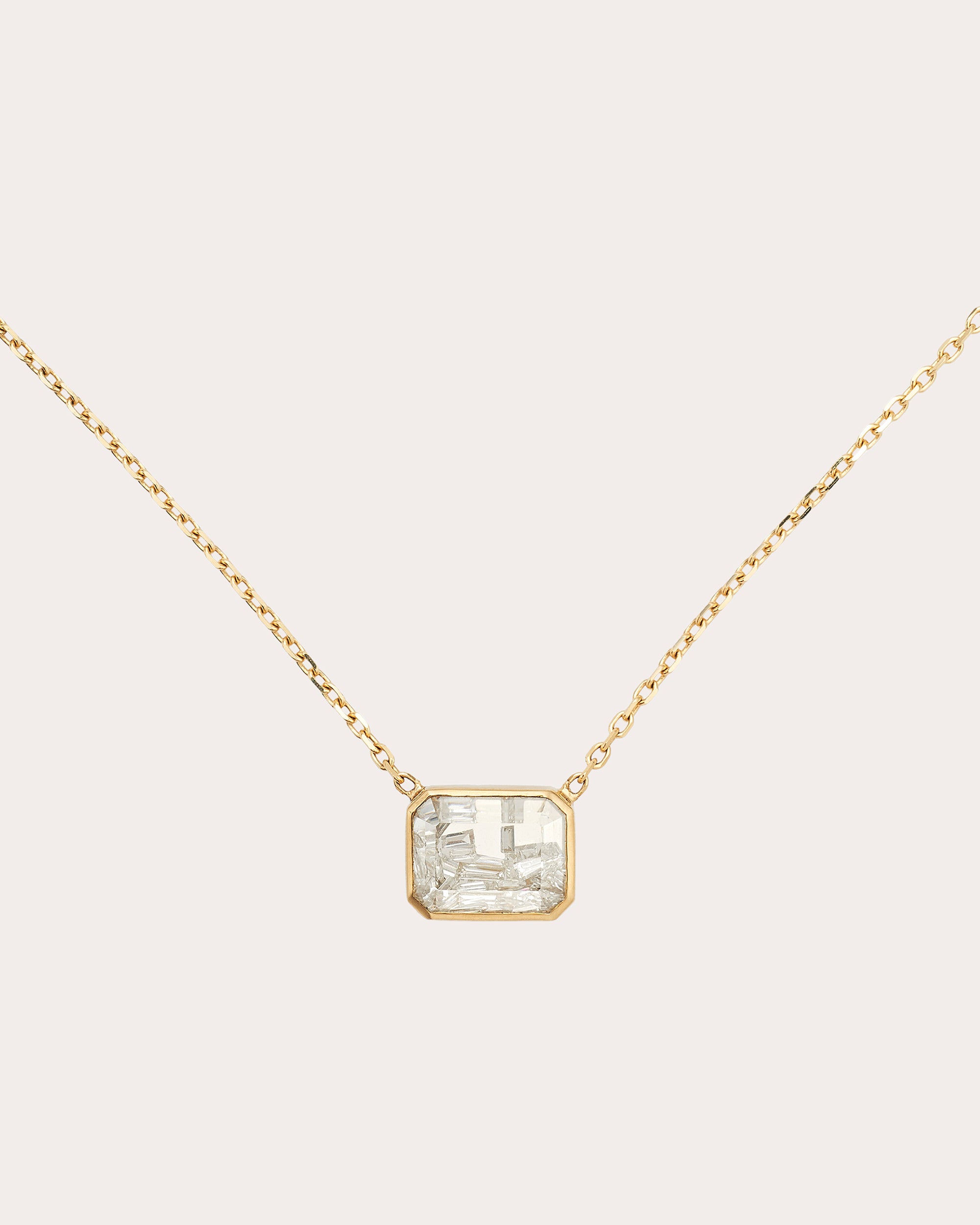Diamond & 18k Gold Esmeralda Shaker Pendant Necklace