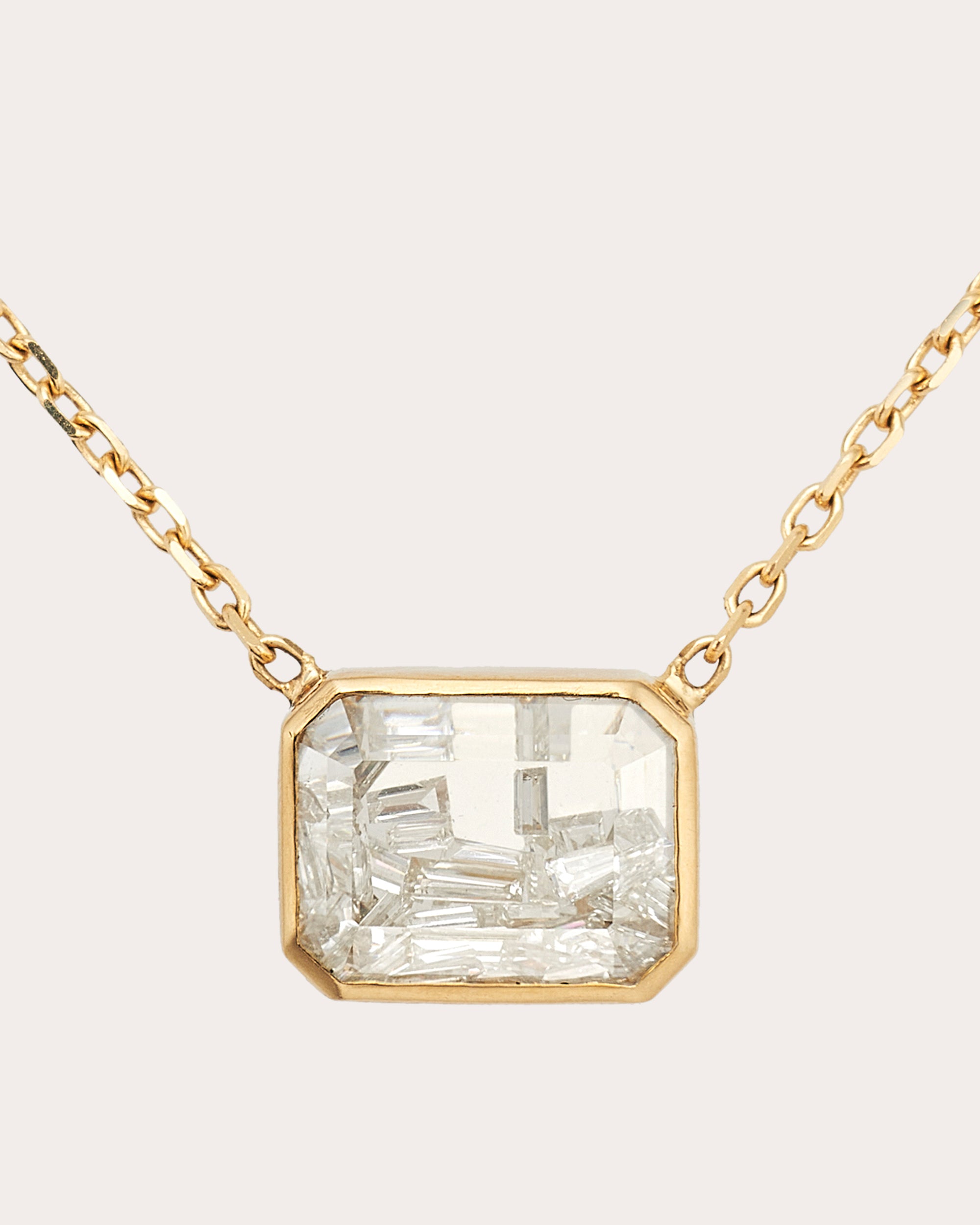 Diamond & 18k Gold Esmeralda Shaker Pendant Necklace