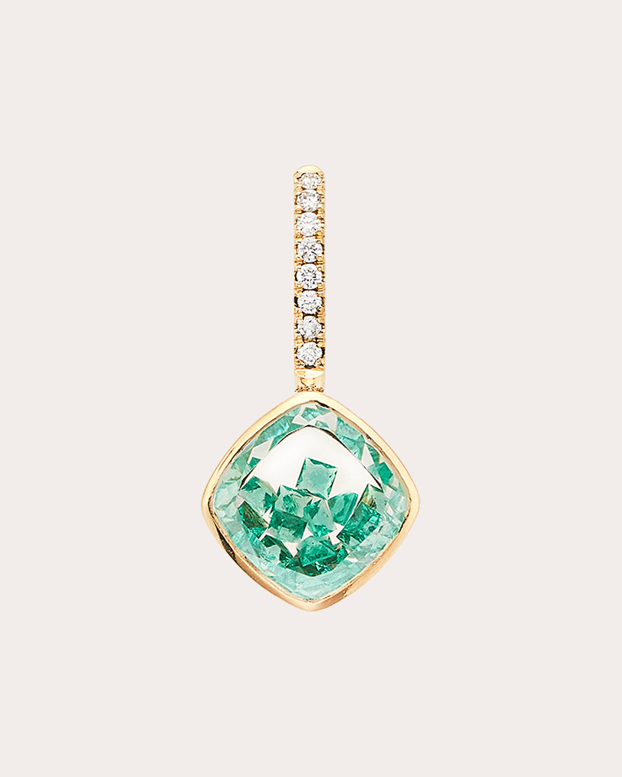 Emerald & Diamond Naipe Shaker Pendant