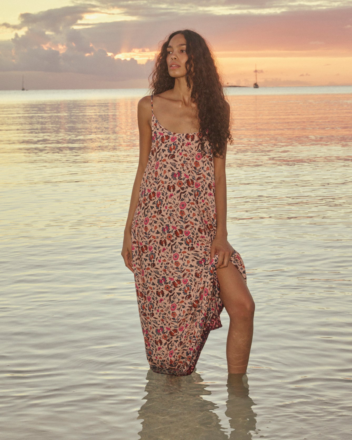 Heather Floral Maxi Slip Dress