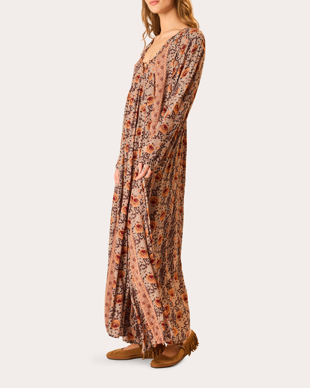 Fiore Floral Pleated Maxi Dress
