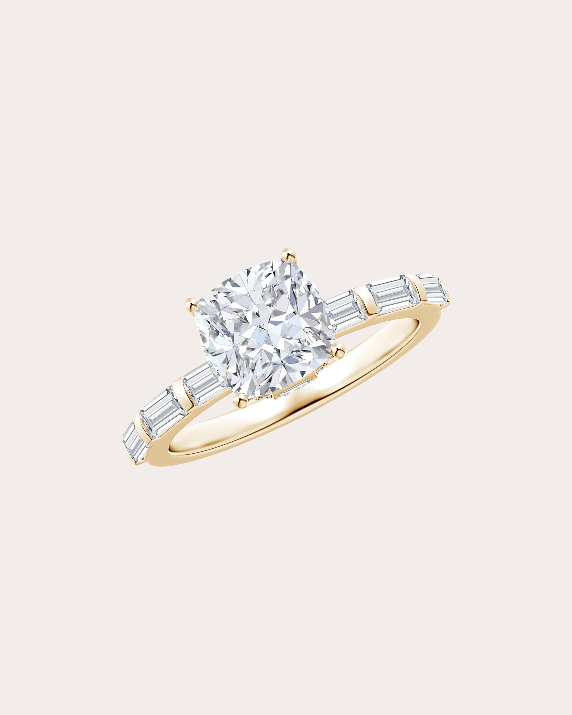 Diamond & 14k Gold Orient Express Cushion Ring