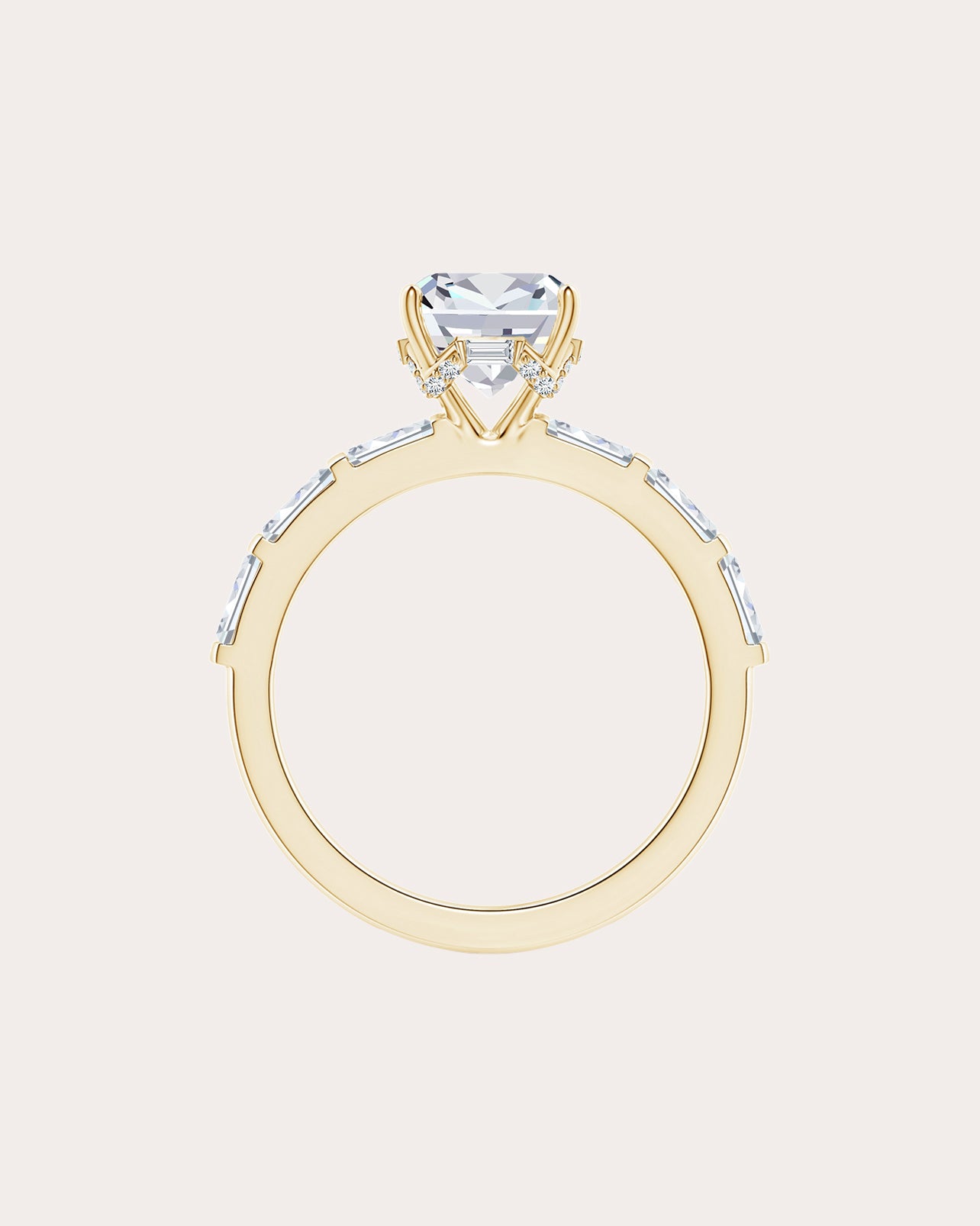 Diamond & 14k Gold Orient Express Cushion Ring