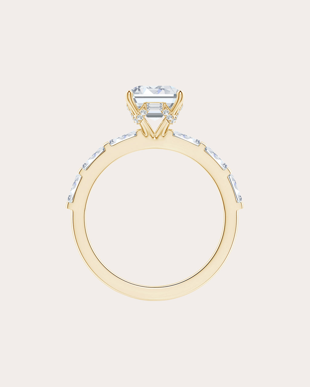 Diamond & 14k Gold Orient Express Baguette Ring