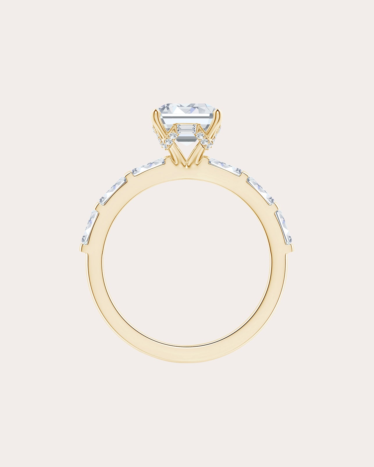 Diamond & 14k Gold Orient Express Baguette Ring