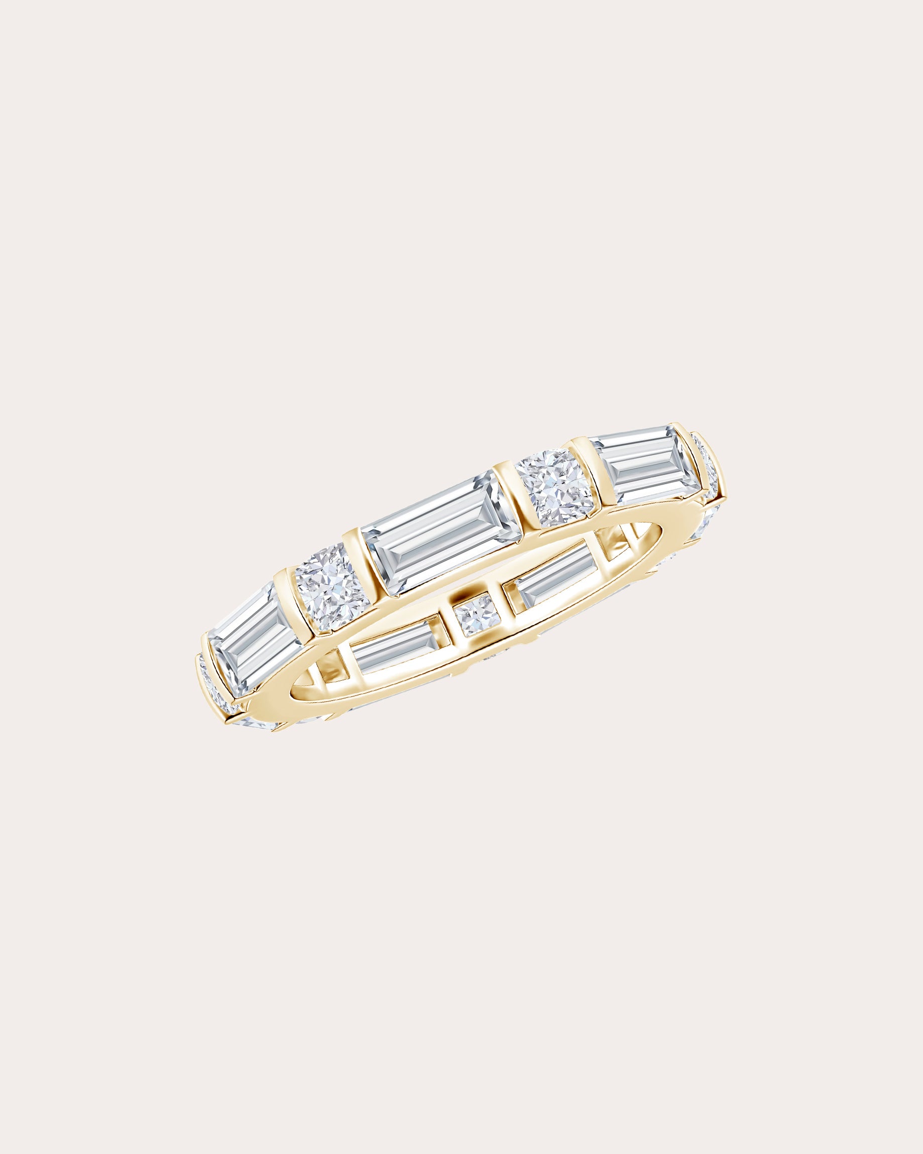 Diamond & 14k Gold Orient Express Eternity Ring