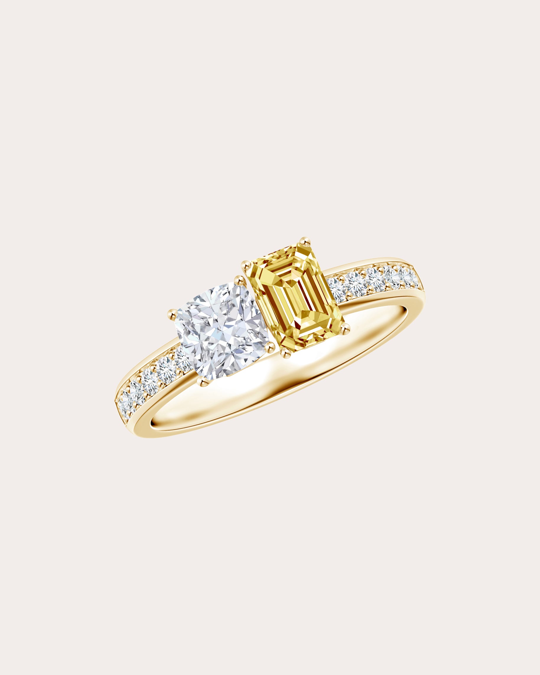 Yellow & White Diamond Orient Express Ring