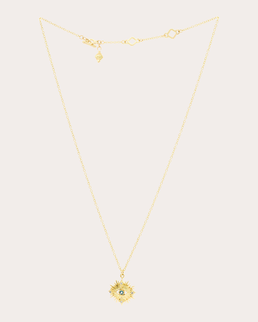 Diamond & Spinel 18k Gold Evil Eye Pendant Necklace